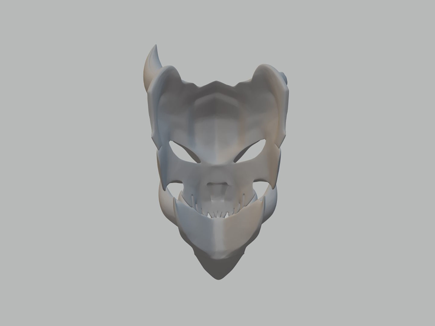 Demon Mask 3D Model Ready to Print 3D print model_3