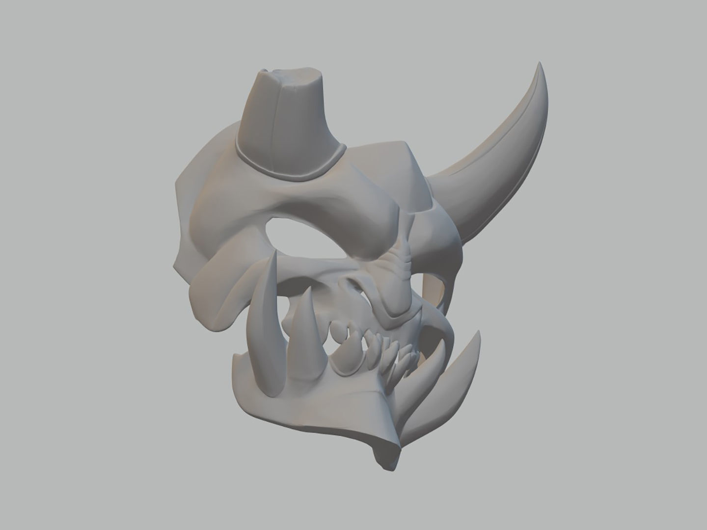 Demon Mask 3D Model Ready to Print 3D print model_4