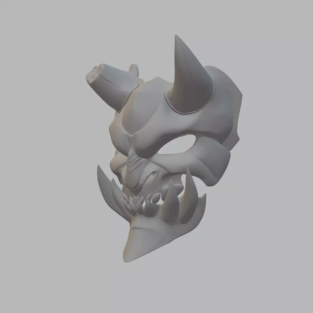 Demon Mask 3D Model Ready to Print 3D print model_0