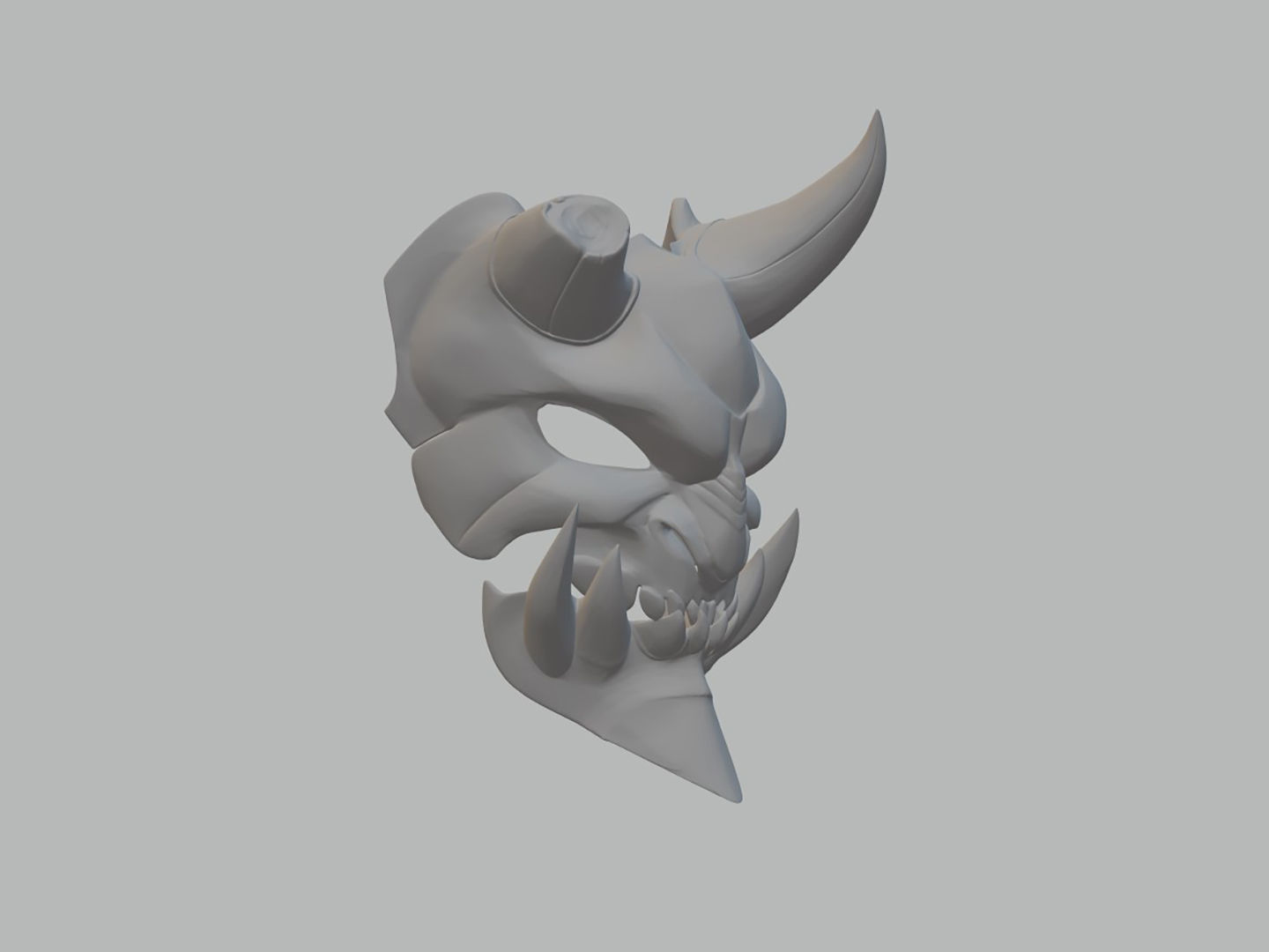Demon Mask 3D Model Ready to Print 3D print model_2