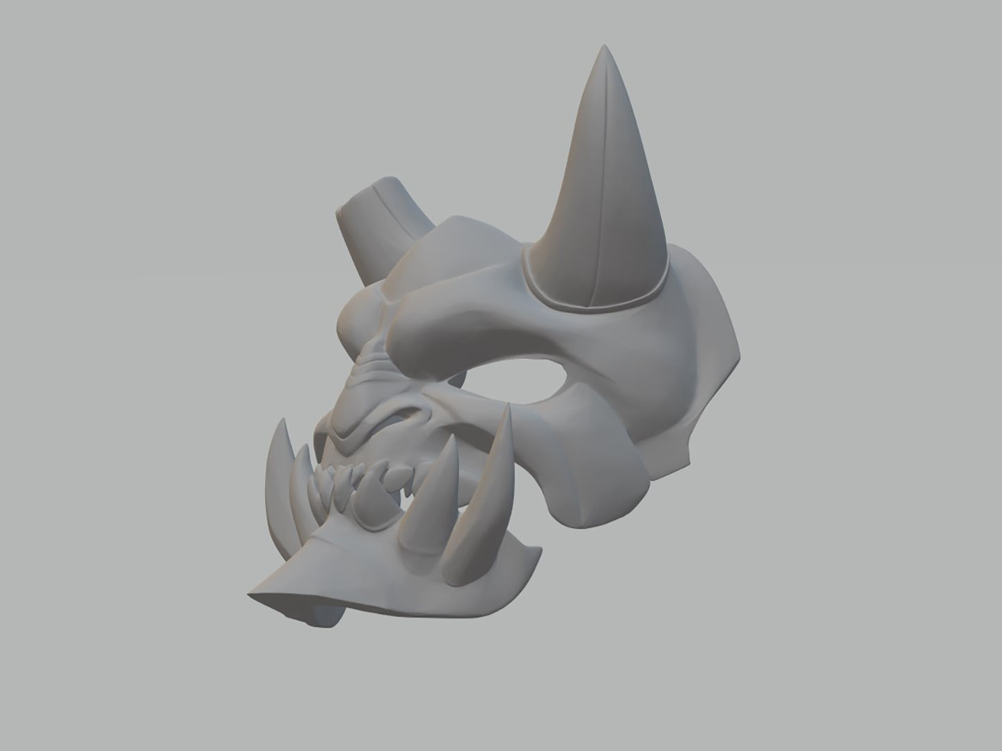 Demon Mask 3D Model Ready to Print 3D print model_5