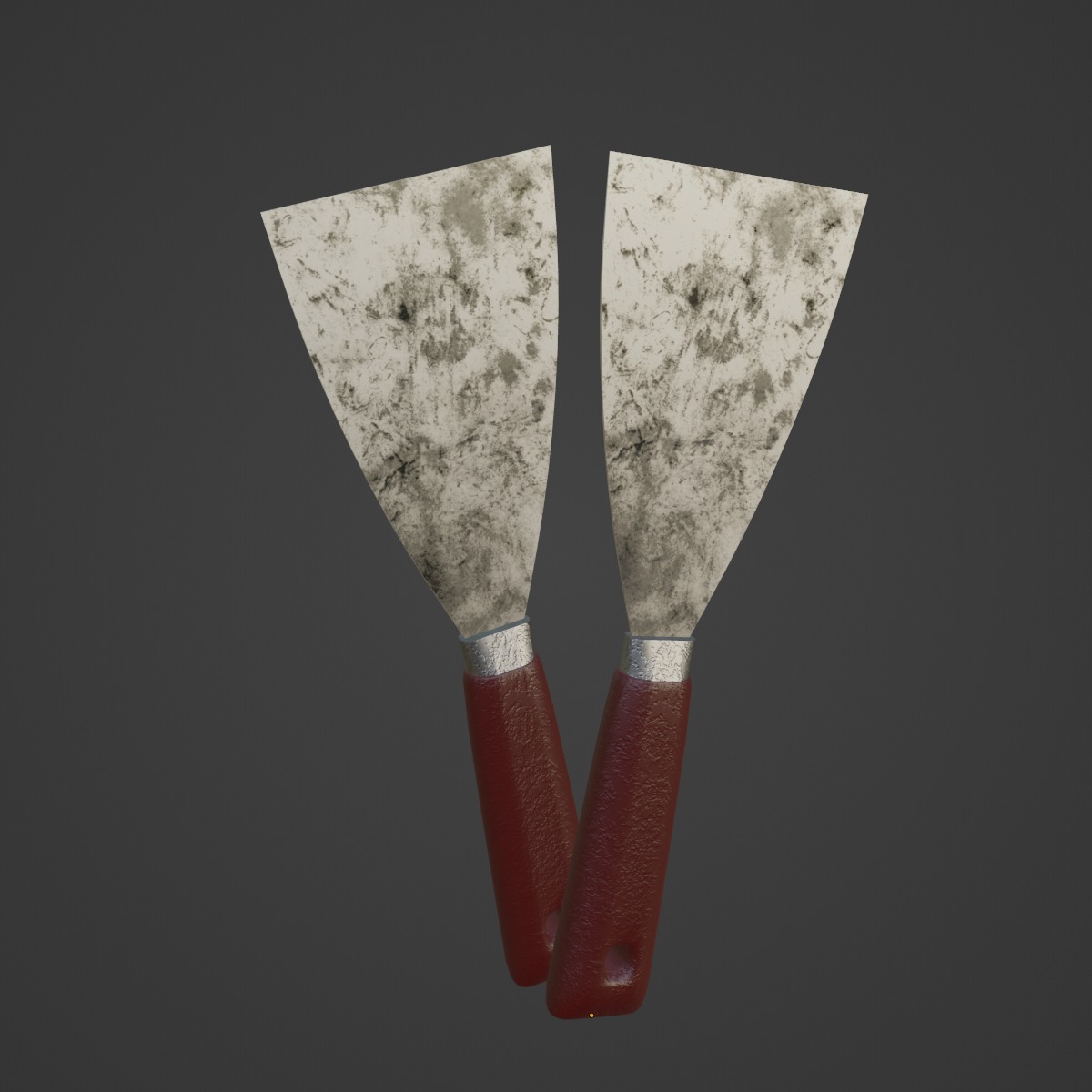Industrial Spatula 02 Low-poly 3D model_6