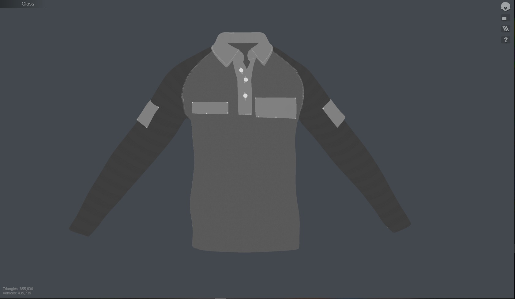 3D Model of City of London Police Uniform with Tactical Vest 3D Model Collection_13