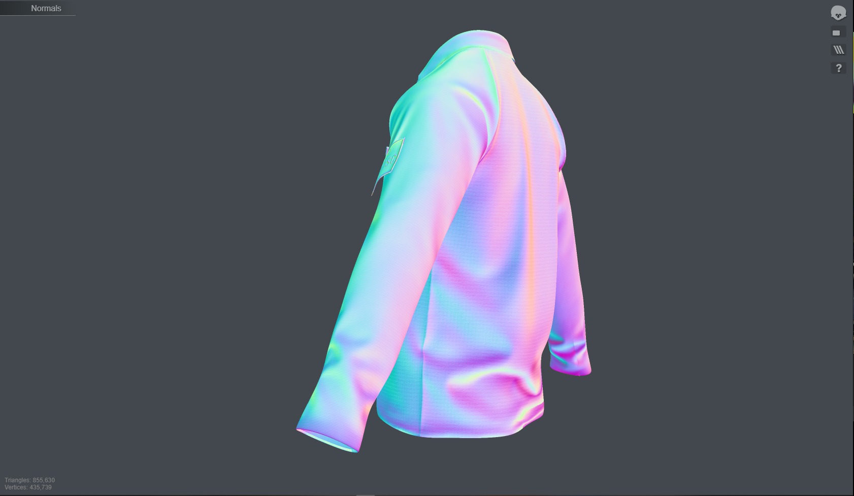 3D Model of City of London Police Uniform with Tactical Vest 3D Model Collection_34