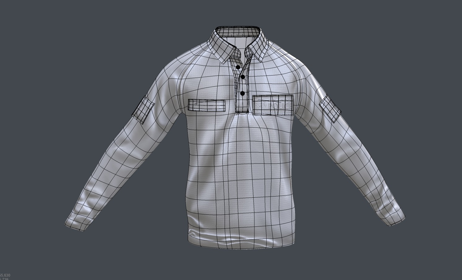 3D Model of City of London Police Uniform with Tactical Vest 3D Model Collection_14