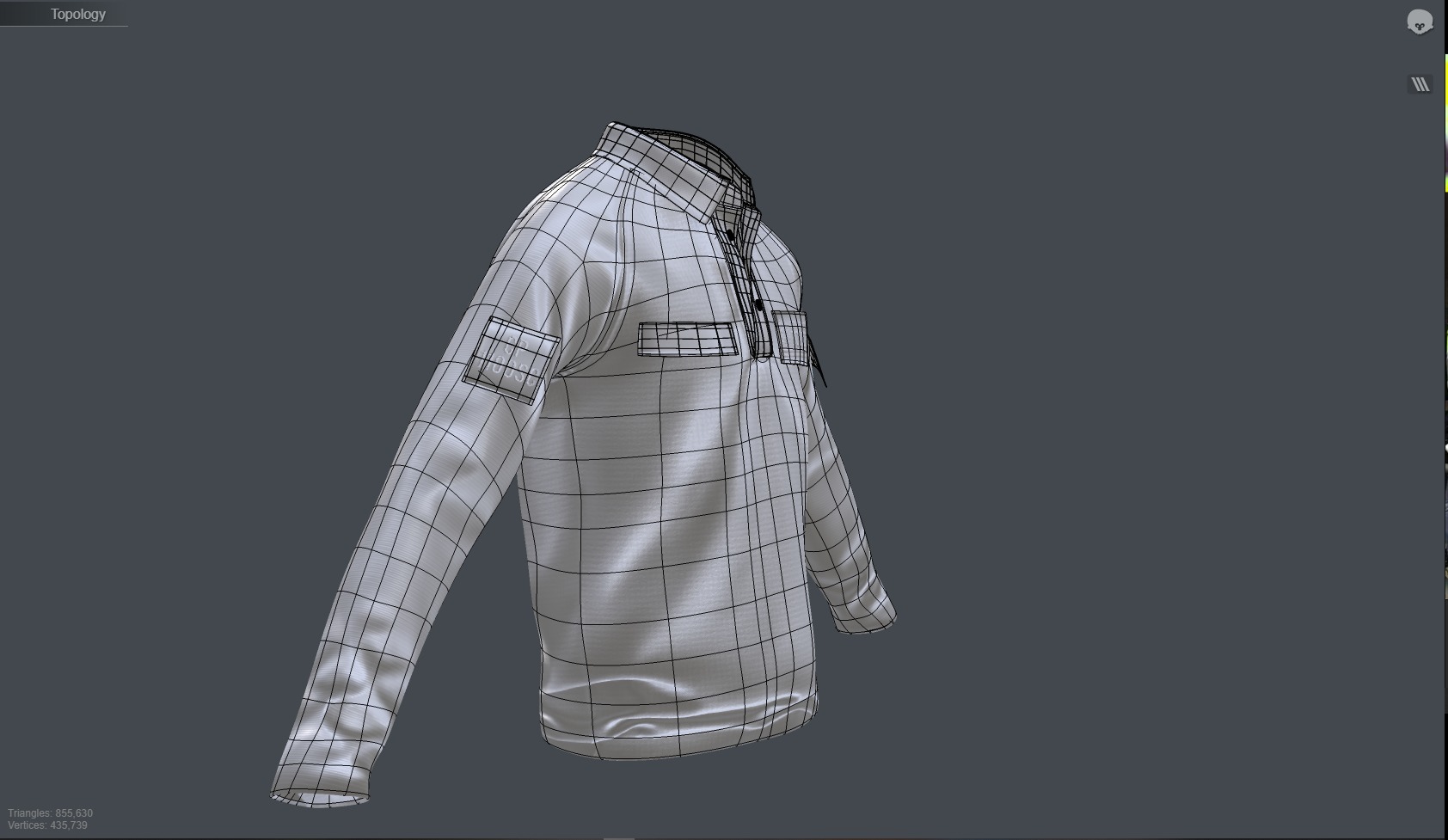 3D Model of City of London Police Uniform with Tactical Vest 3D Model Collection_15