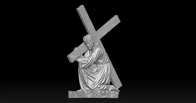 Jesus Carrying The Cross 3D print model