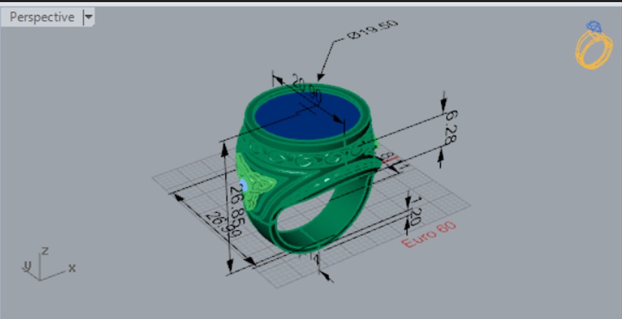 Luxury man ring with knot design onyx diamonds model mr0112 3D print model_7