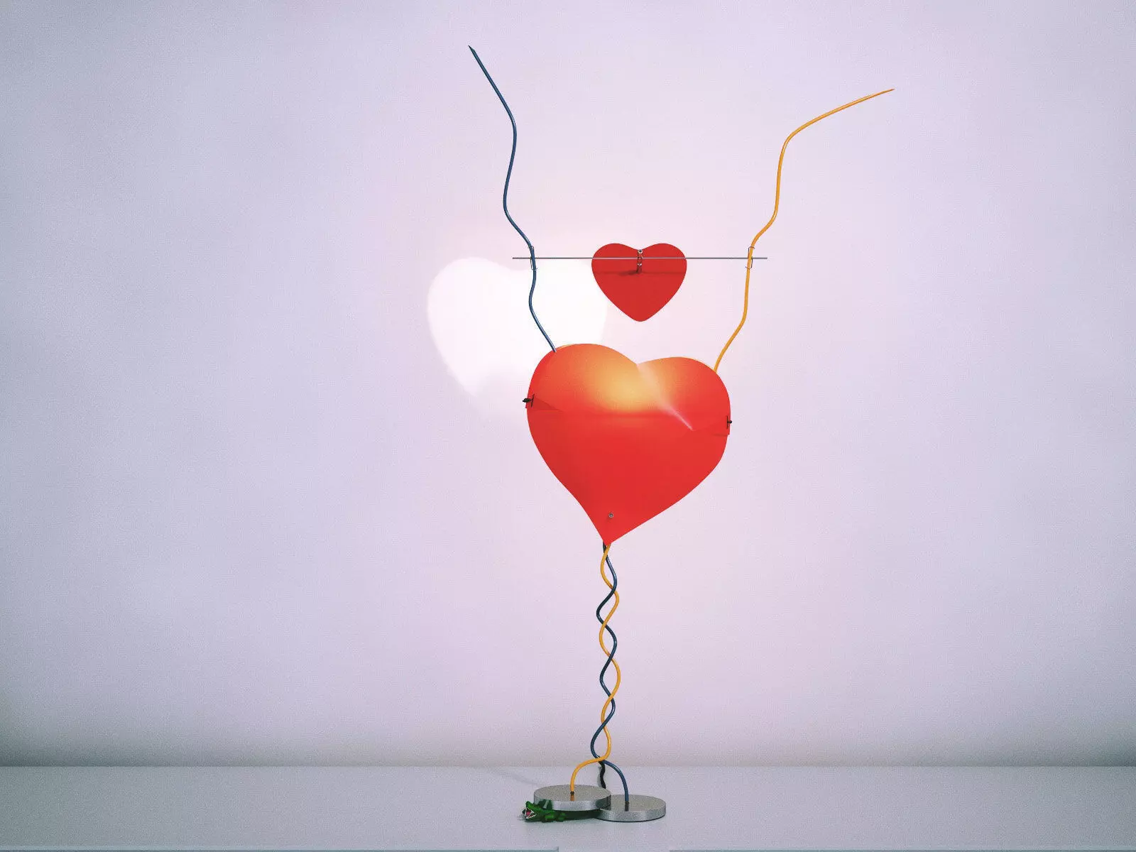 One From The Heart Table Lamp 3D model_0