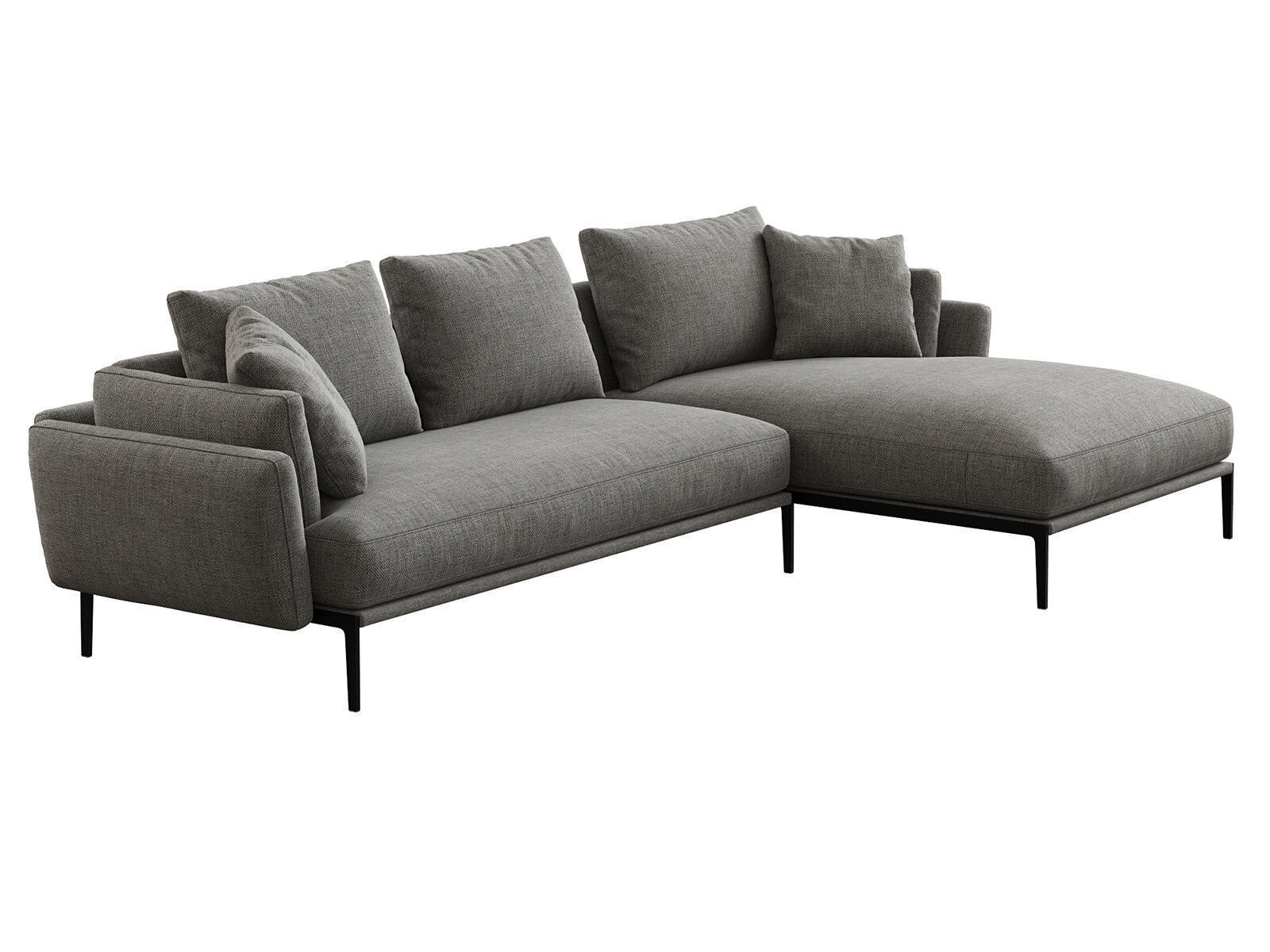 Domino M175 H113 Corner Sofa 3D model_2