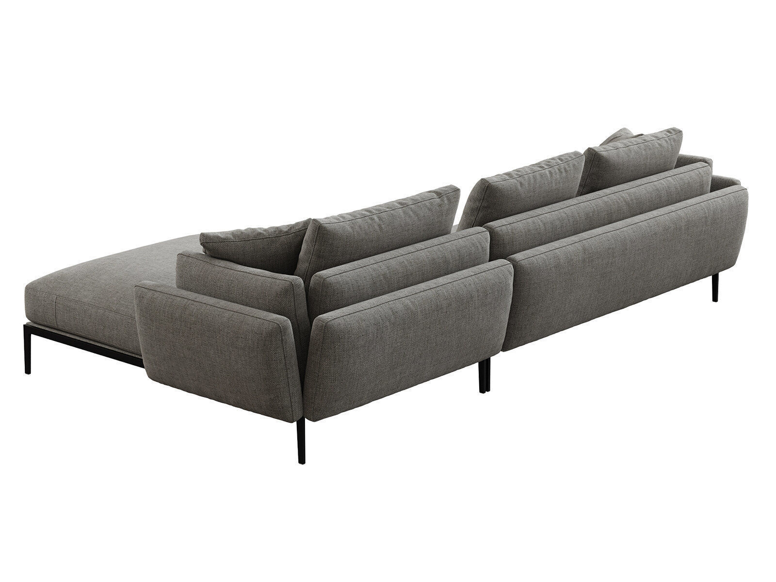 Domino M175 H113 Corner Sofa 3D model_4