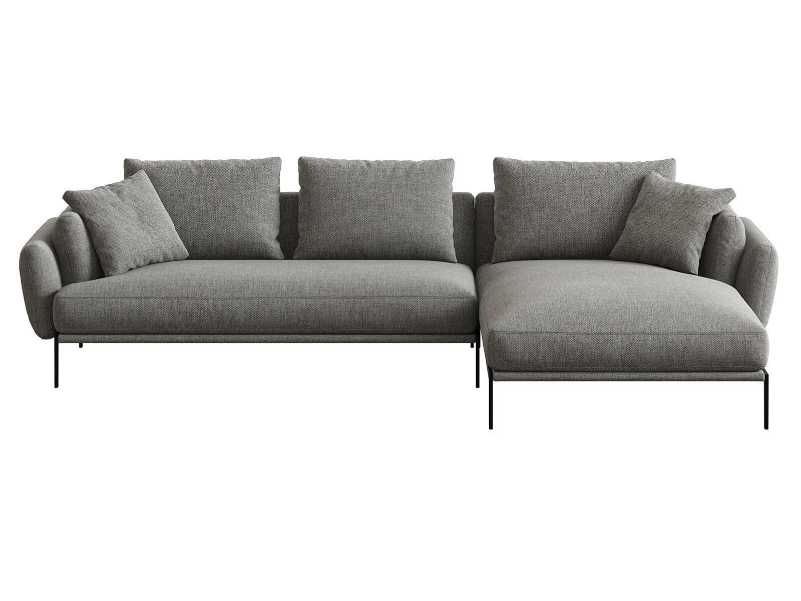 Domino M175 H113 Corner Sofa 3D model_1