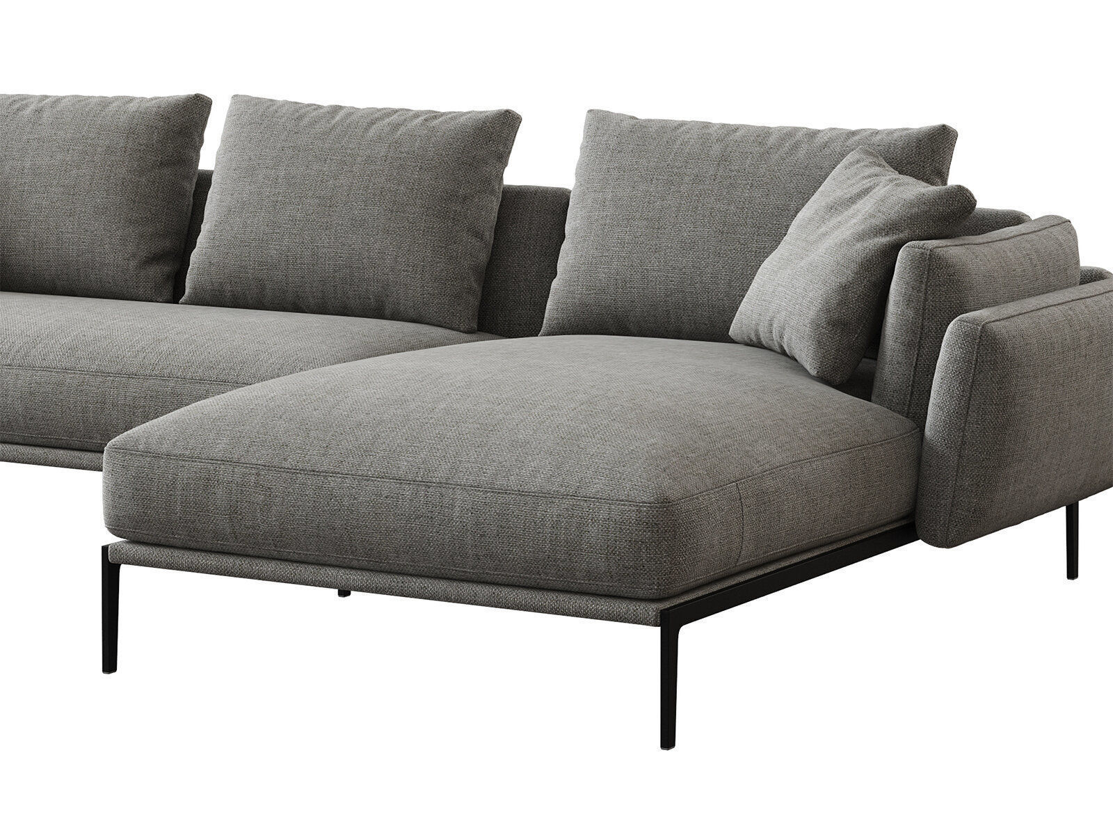 Domino M175 H113 Corner Sofa 3D model_3