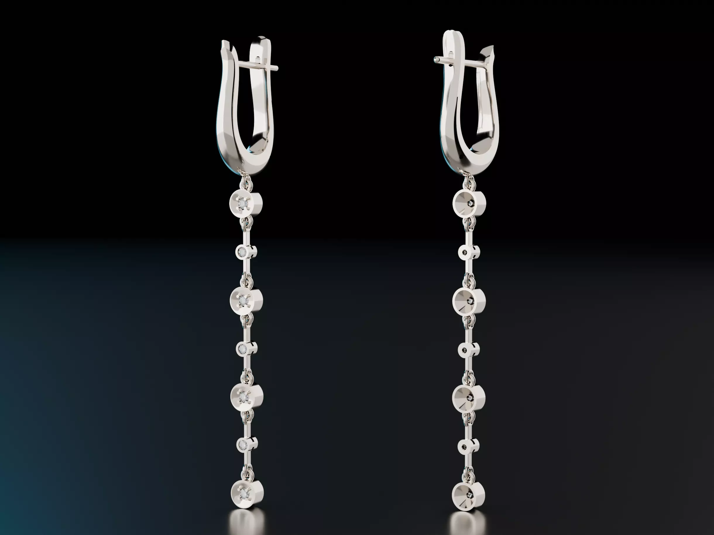 Earrings Long 3D print model