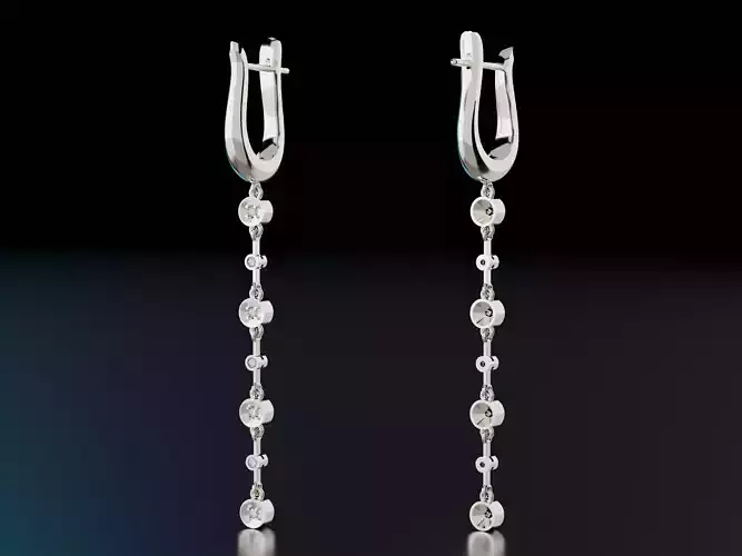 Earrings Long 3D print model