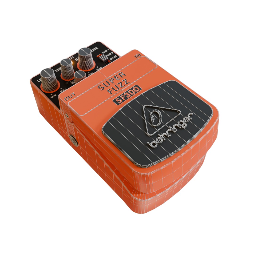 behringer SUPER FUZZ pedal 3D model_6