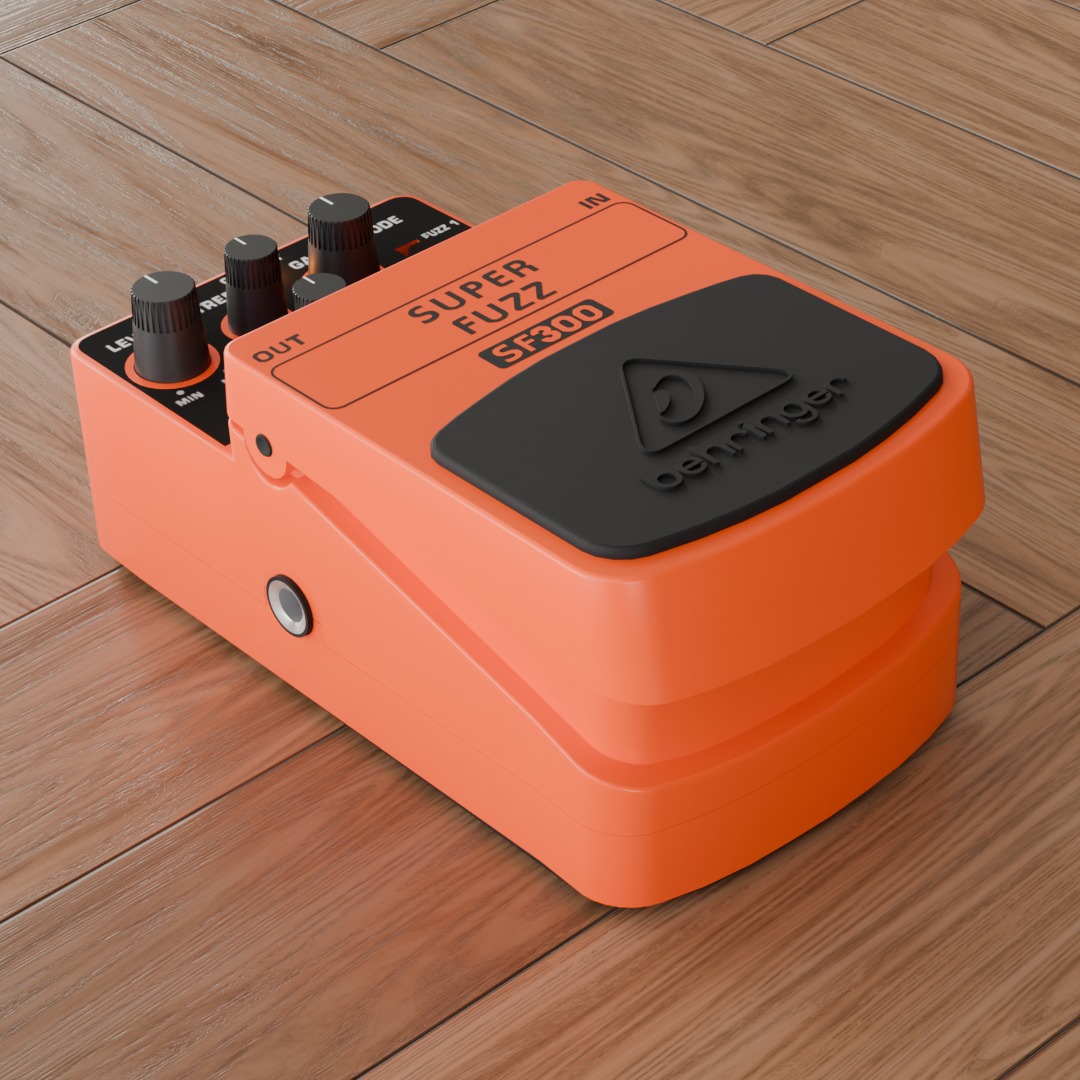 behringer SUPER FUZZ pedal 3D model_4