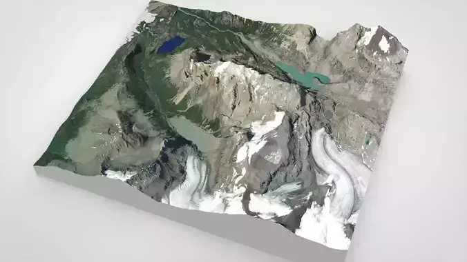 Mount Cerro Aniversario Patagonia Argentina 3D model