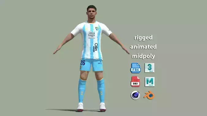 T-Pose Rigged Antonio Cordero Malaga