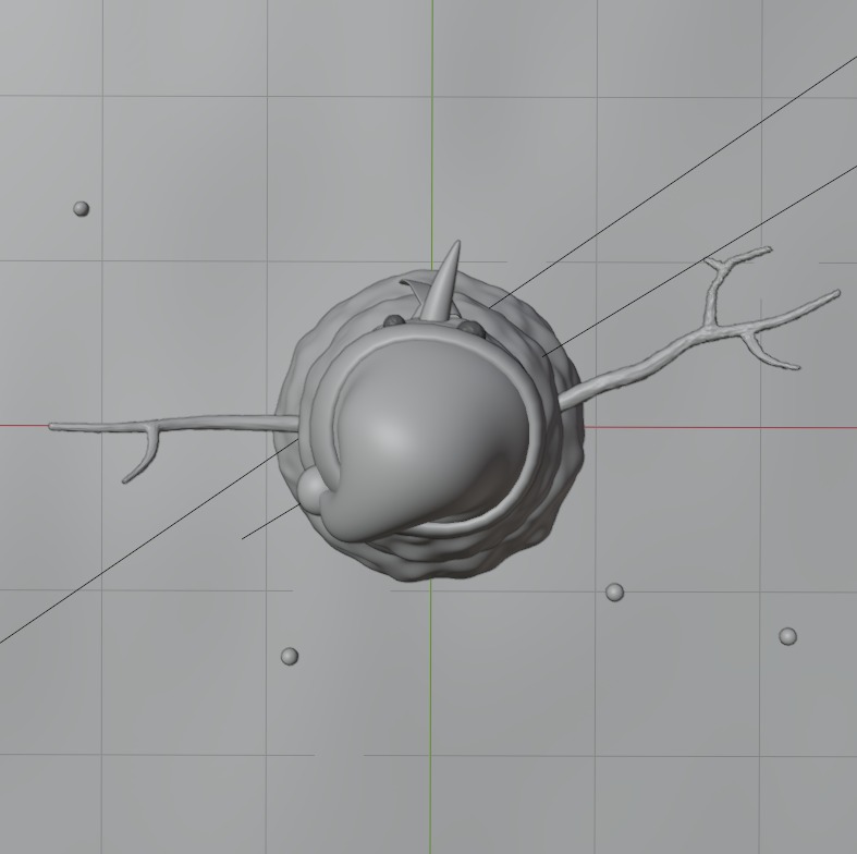 Snowman Low-poly 3D model_8