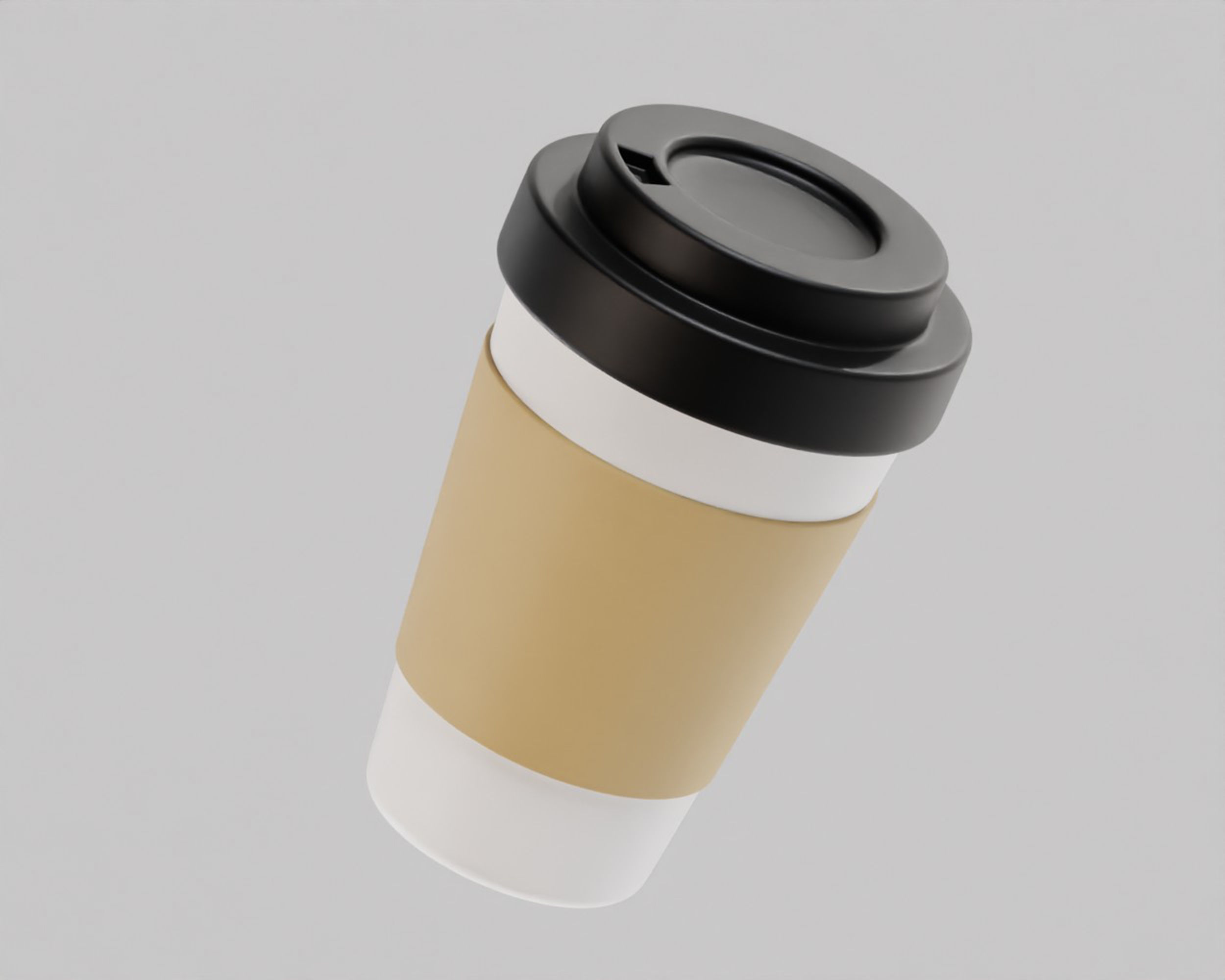 Coffee Cup Low-poly 3D model_4