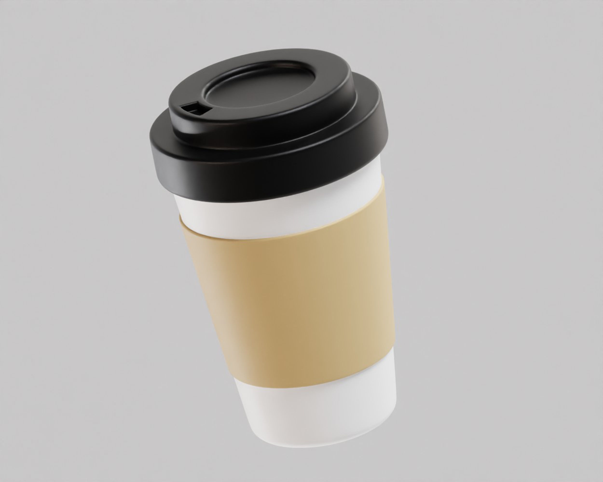 Coffee Cup Low-poly 3D model_3