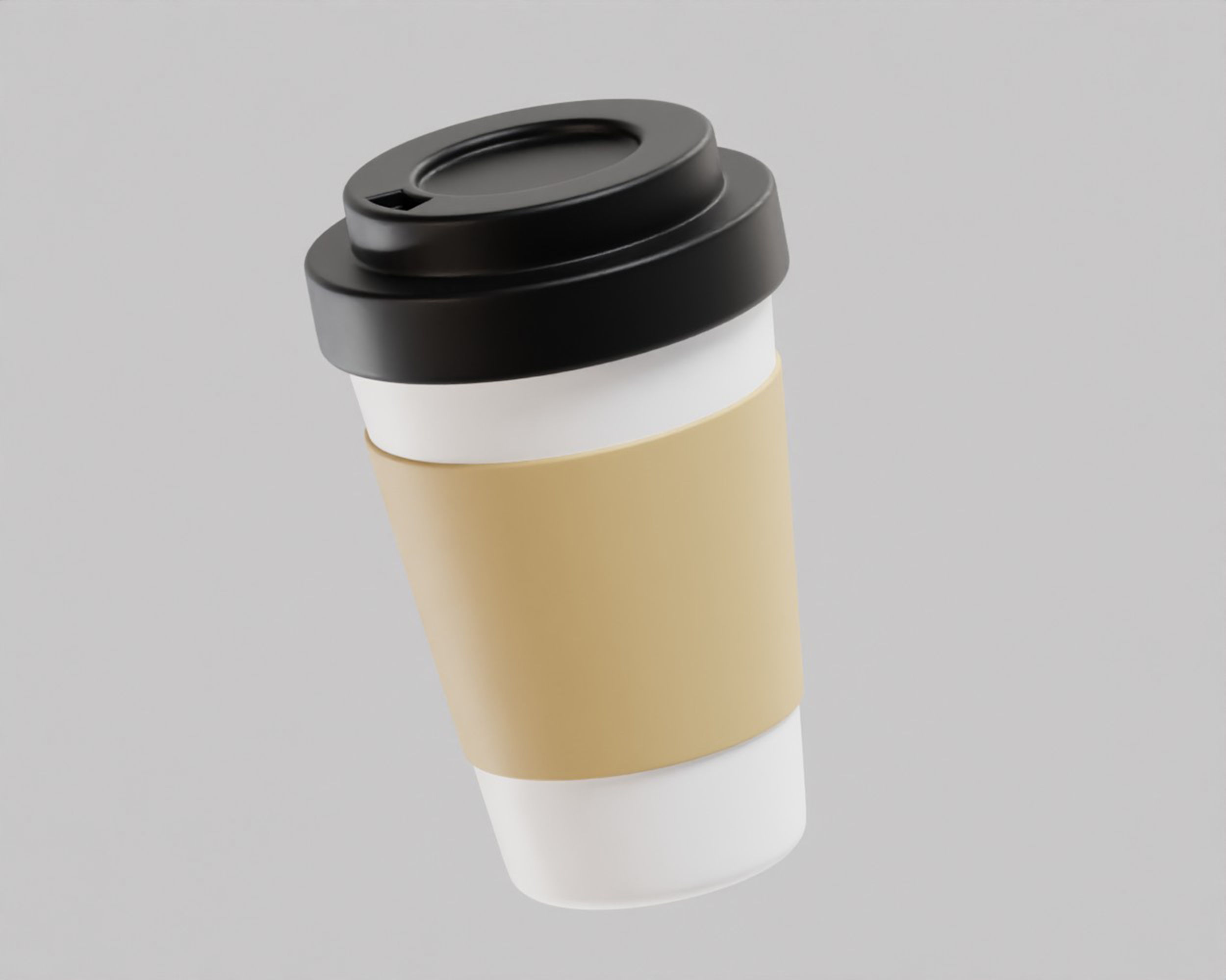 Coffee Cup Low-poly 3D model_2