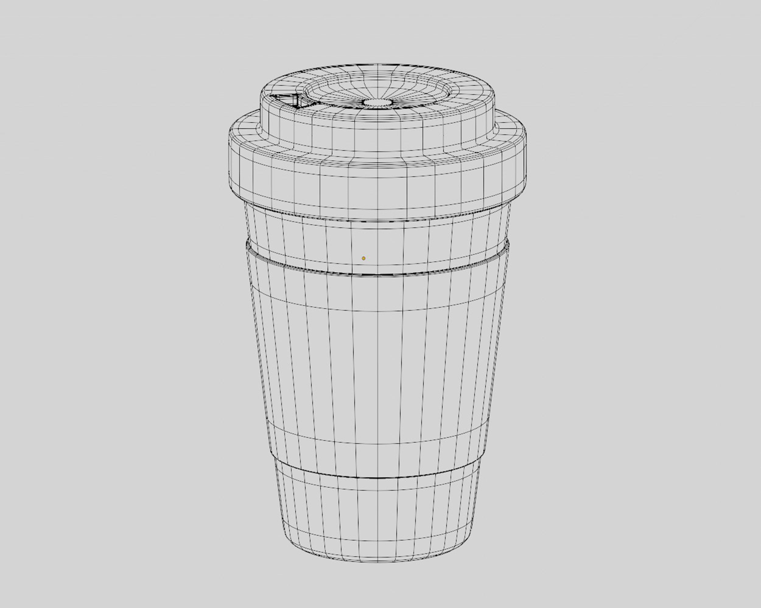 Coffee Cup Low-poly 3D model_6