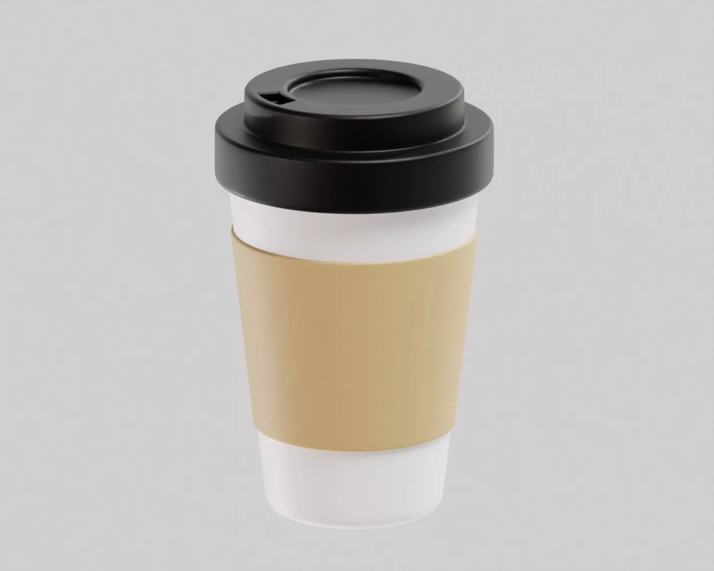 Coffee Cup Low-poly 3D model_0