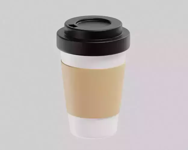 Coffee Cup Low-poly 3D model