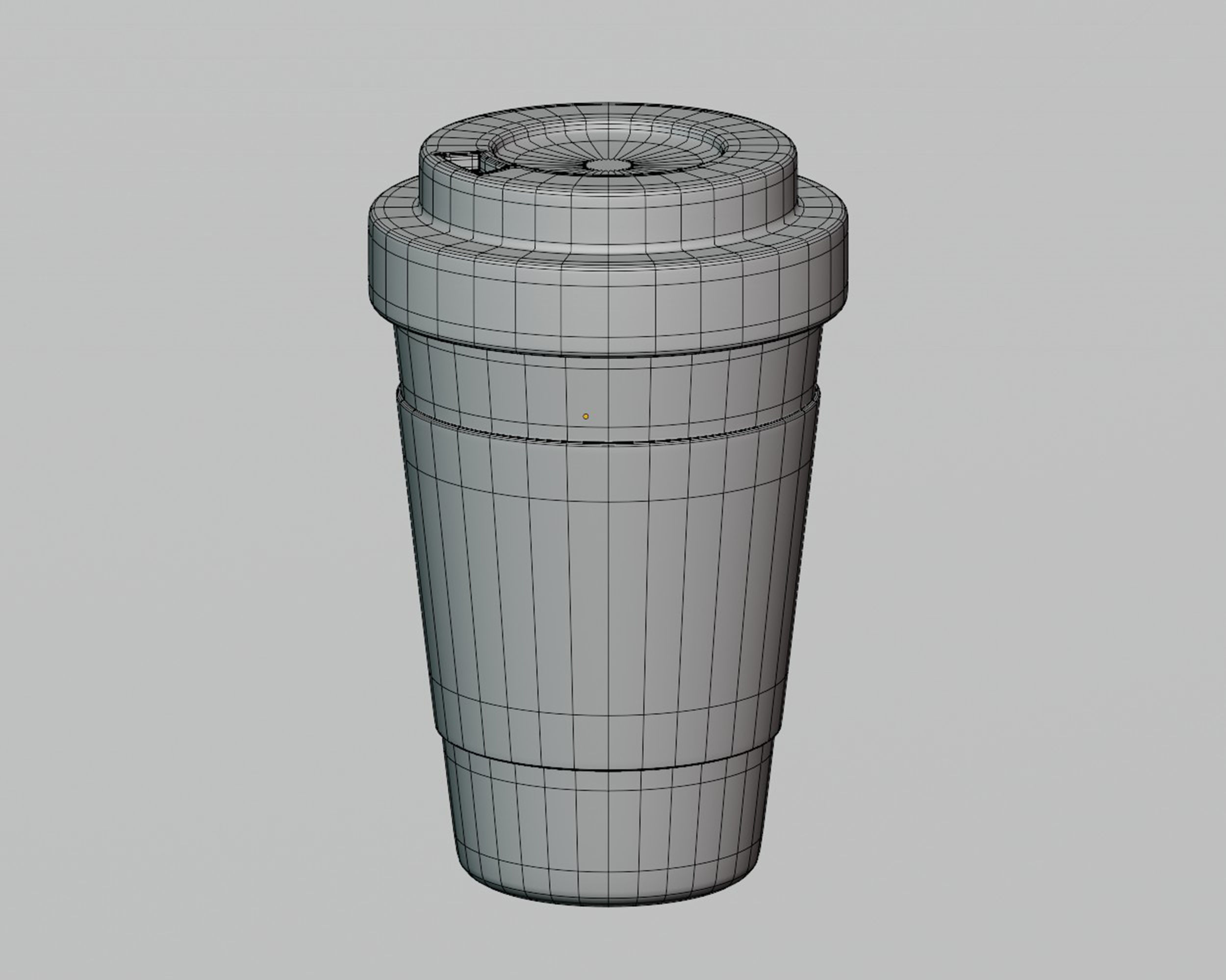 Coffee Cup Low-poly 3D model_5
