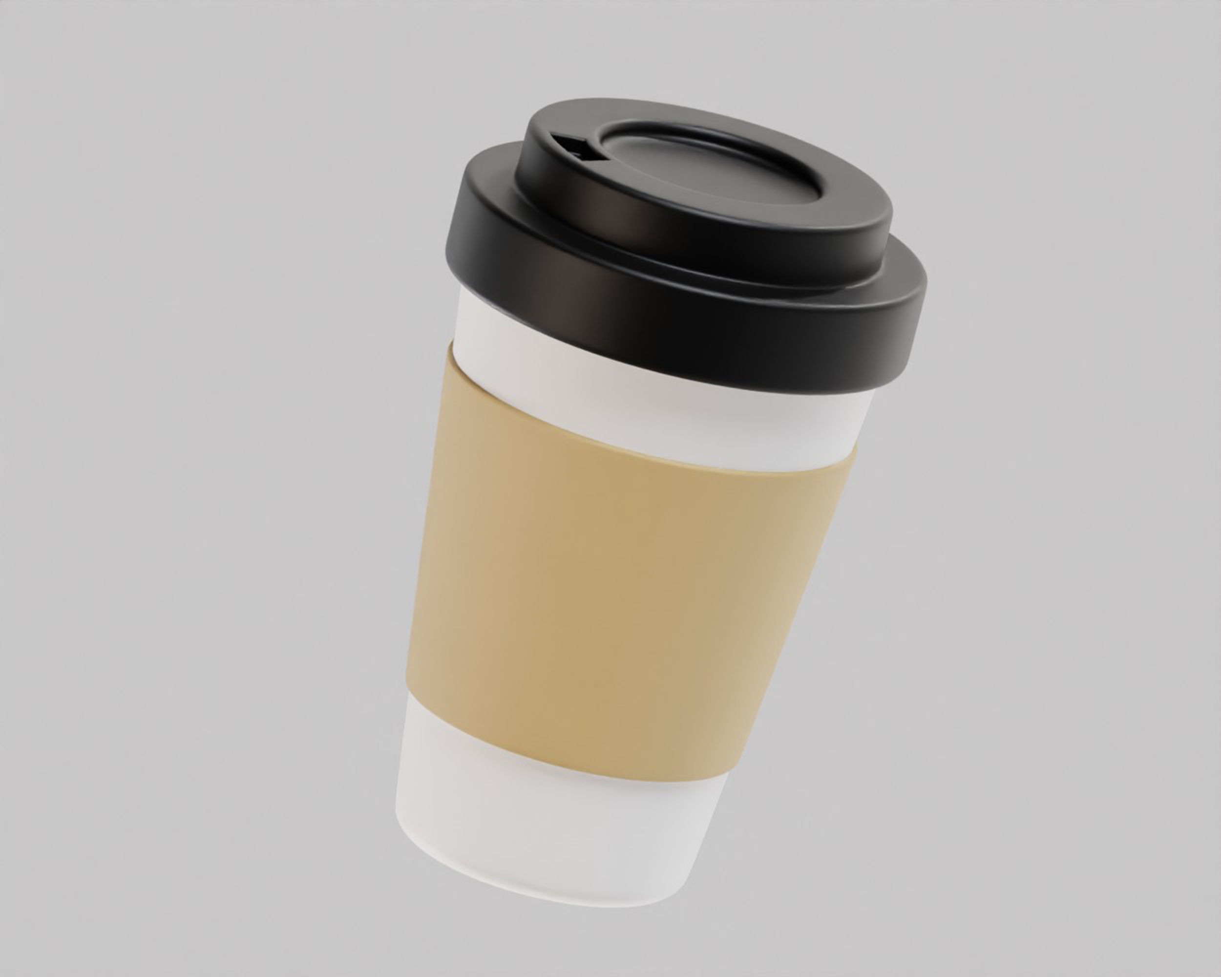 Coffee Cup Low-poly 3D model_1