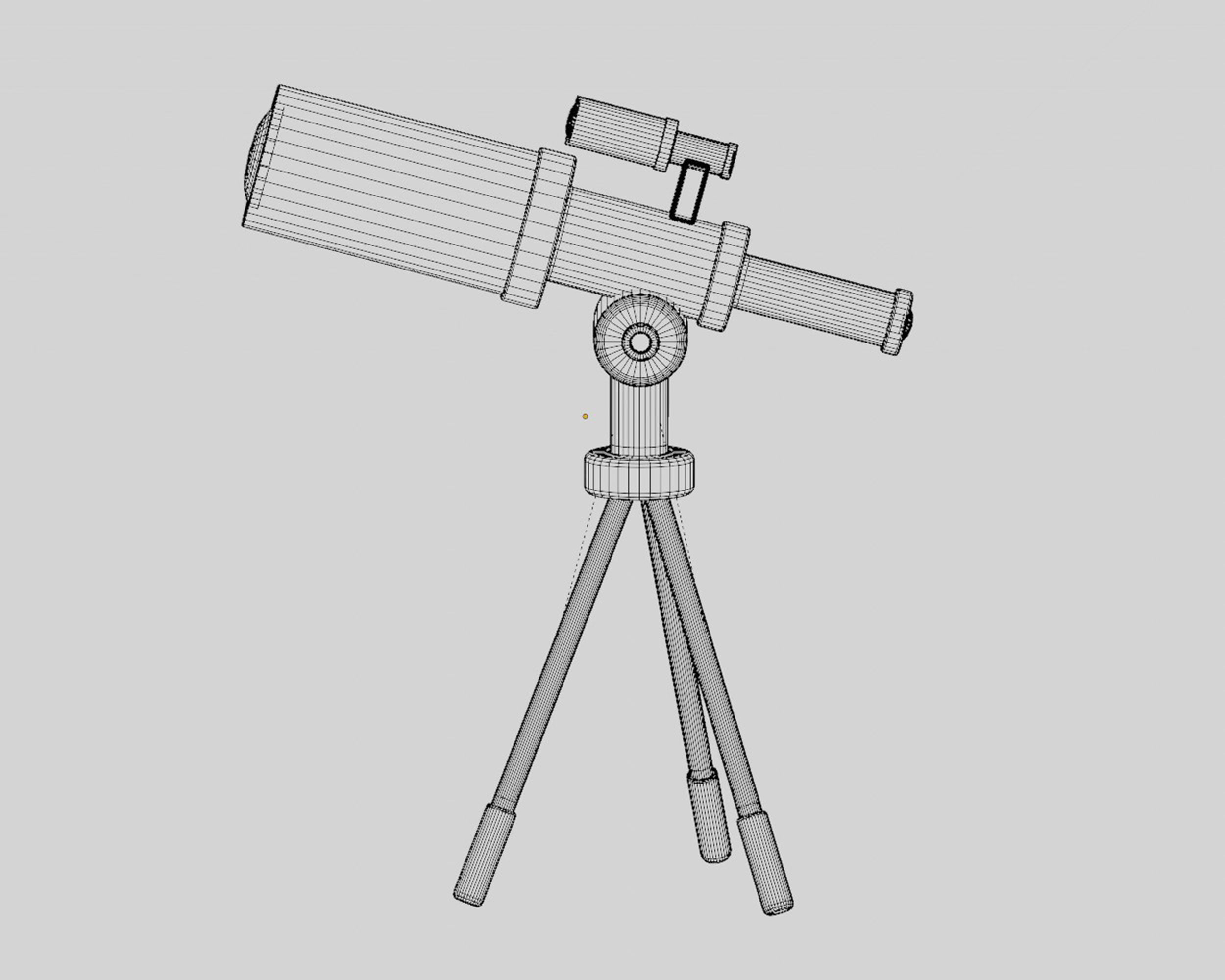 Telescope 3d Model Low-poly 3D model_6