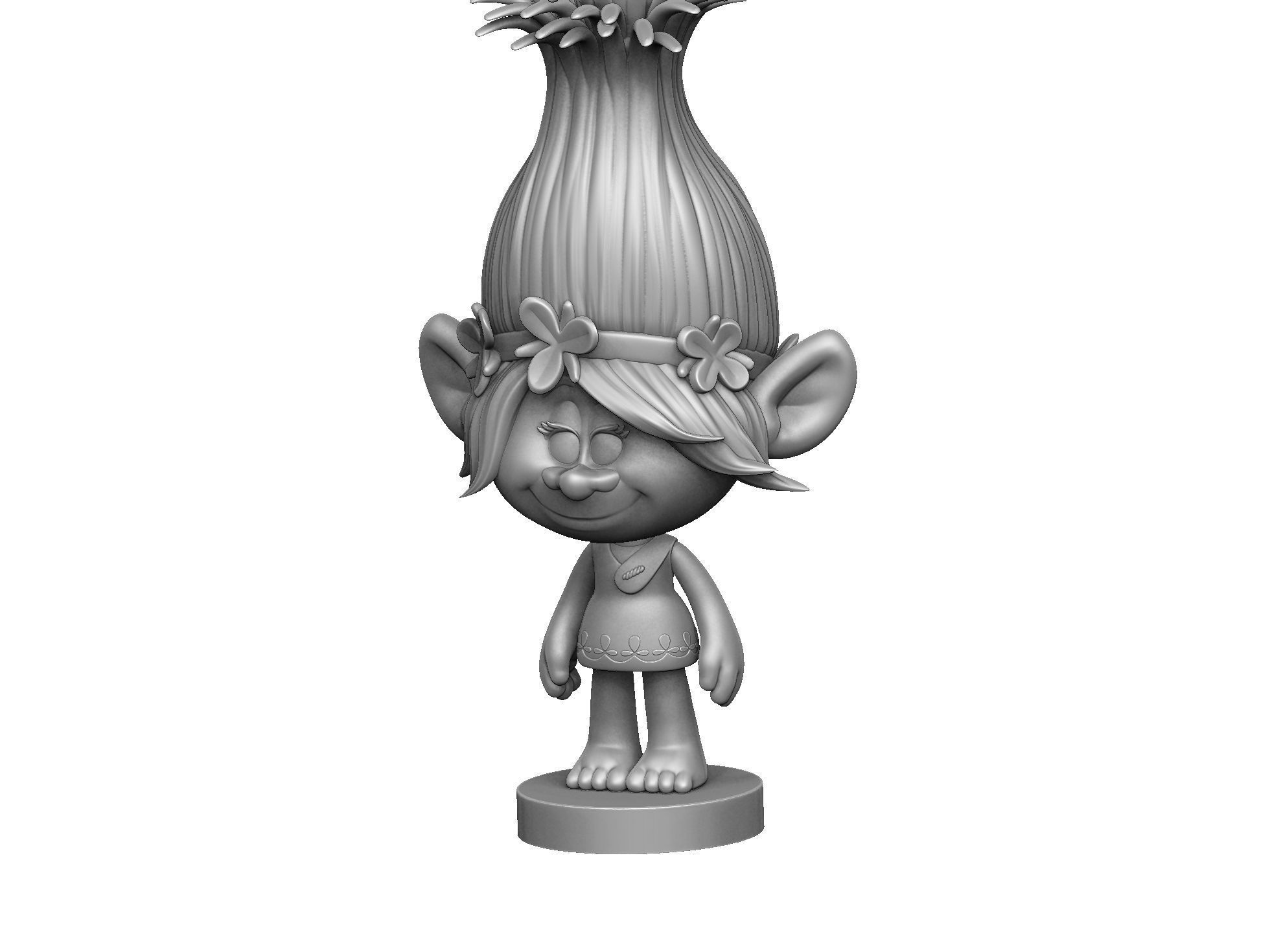 Poppy Troll for 3d printing STL assemble 3D print model_7