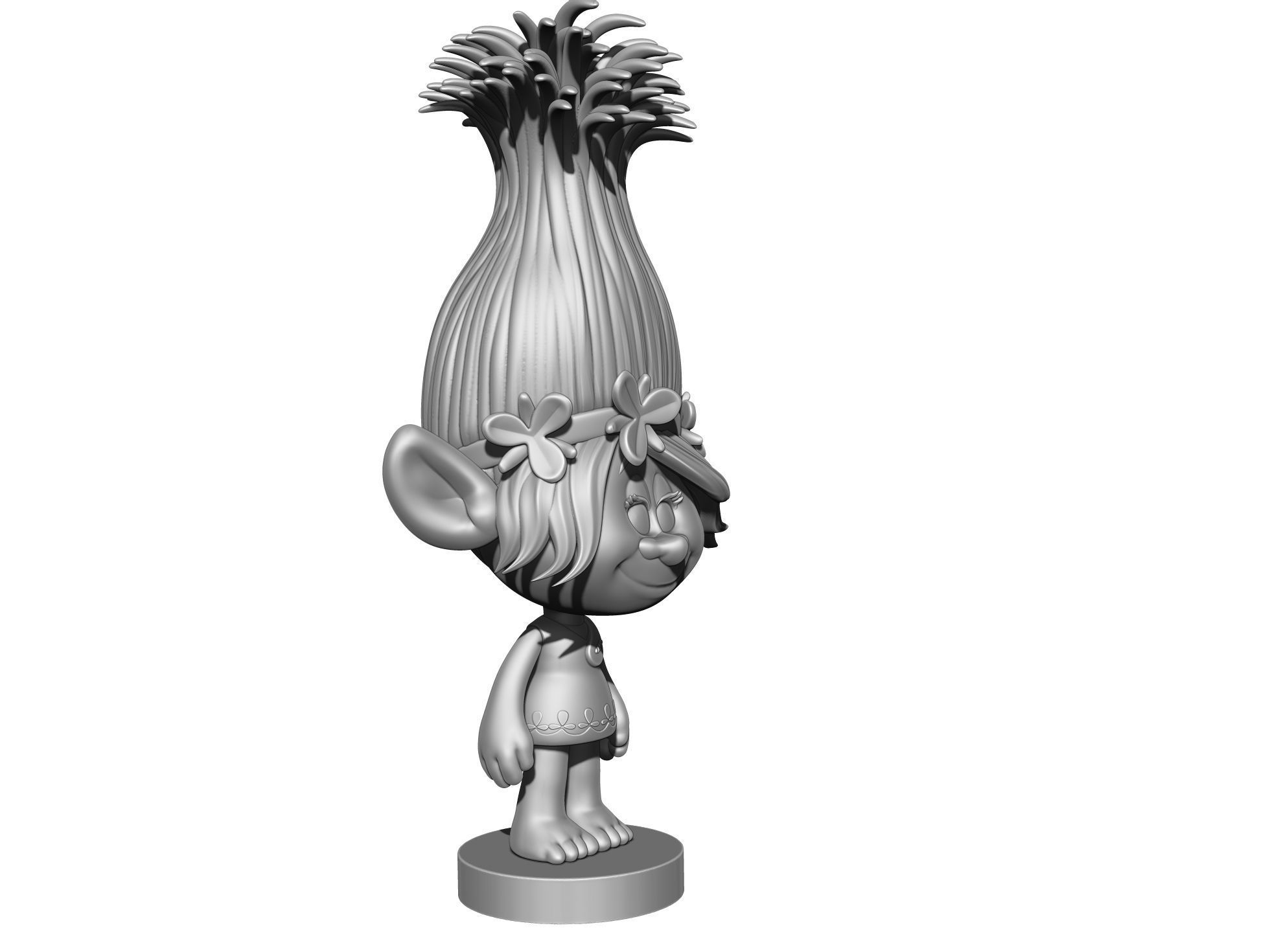 Poppy Troll for 3d printing STL assemble 3D print model_24