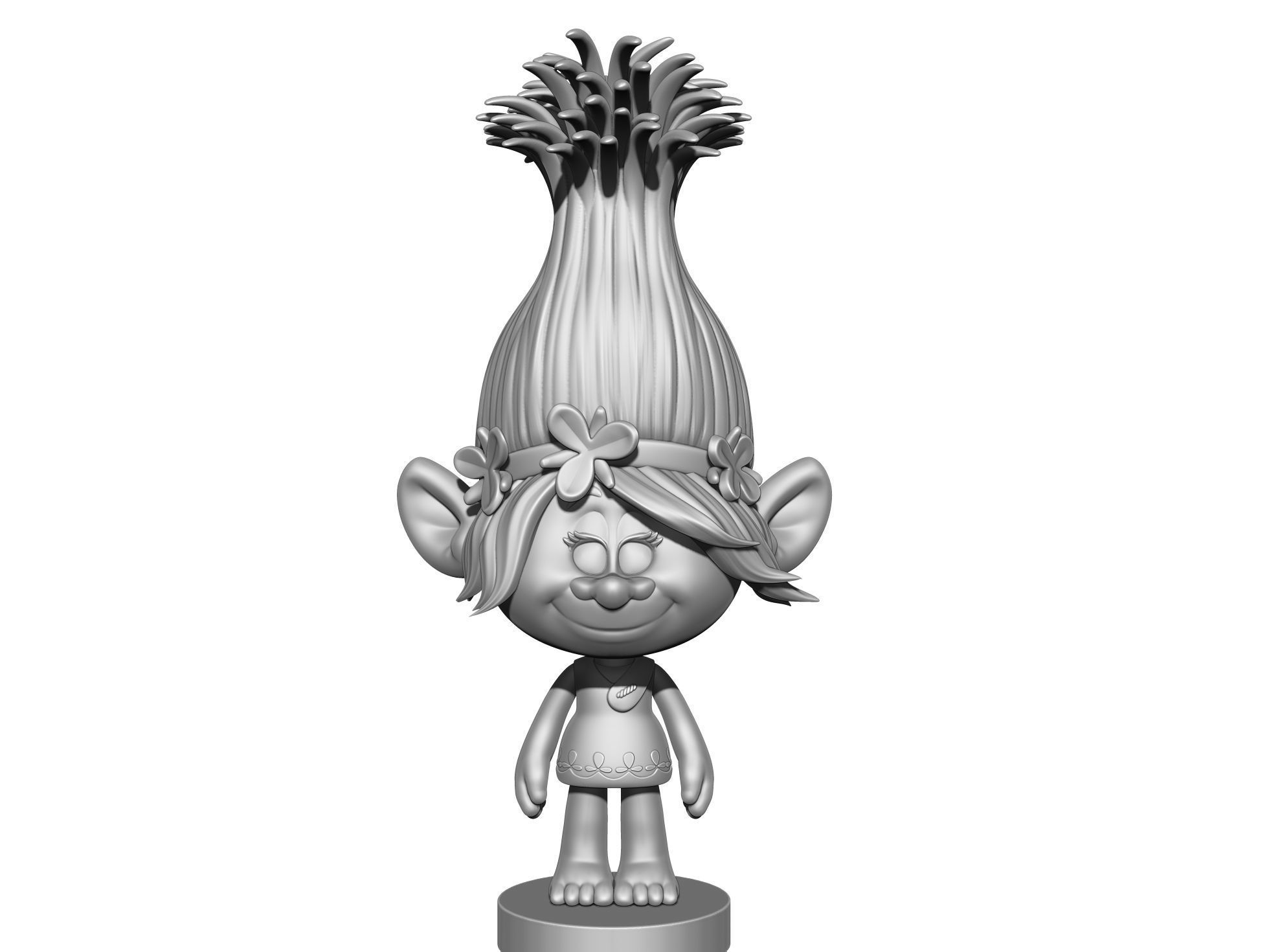 Poppy Troll for 3d printing STL assemble 3D print model_3