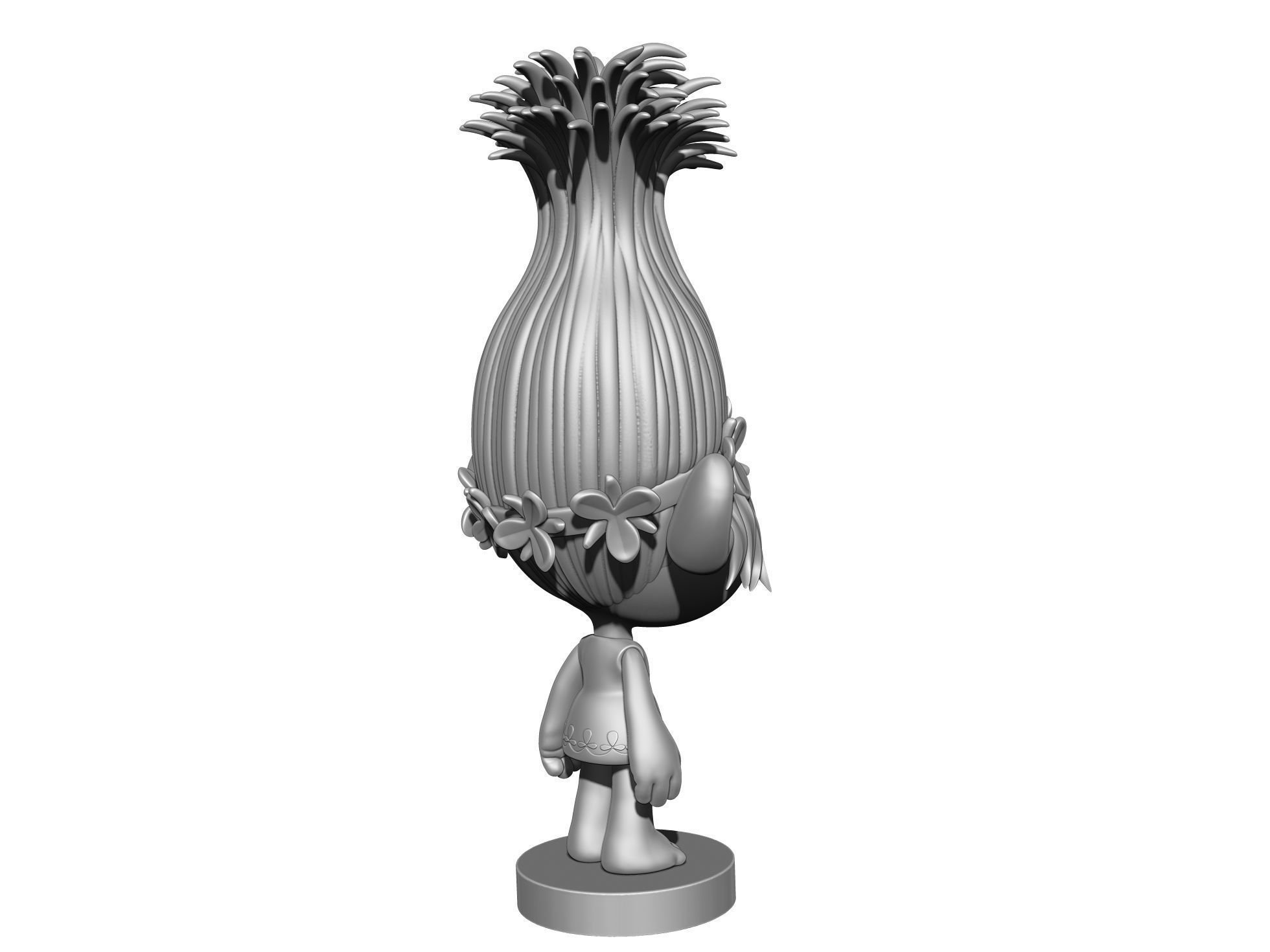 Poppy Troll for 3d printing STL assemble 3D print model_22