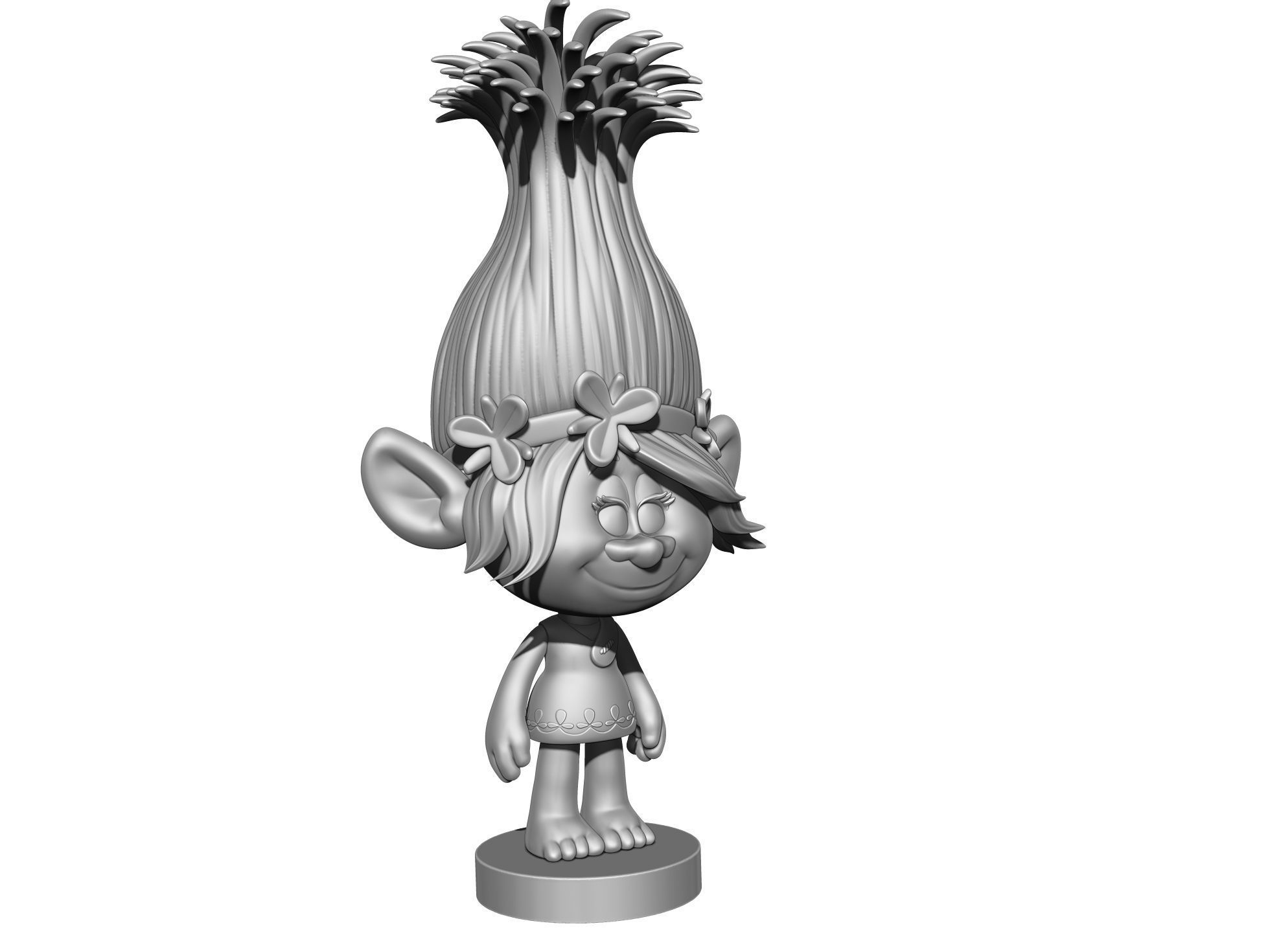 Poppy Troll for 3d printing STL assemble 3D print model_4