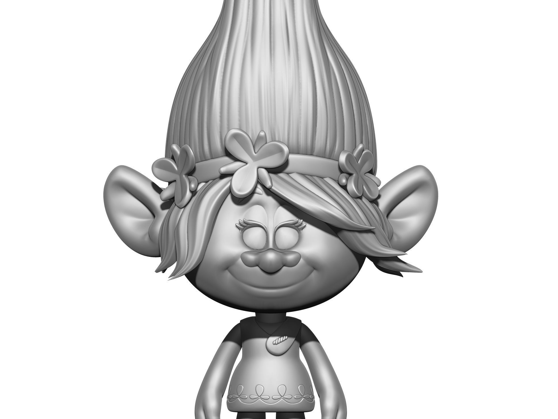 Poppy Troll for 3d printing STL assemble 3D print model_9