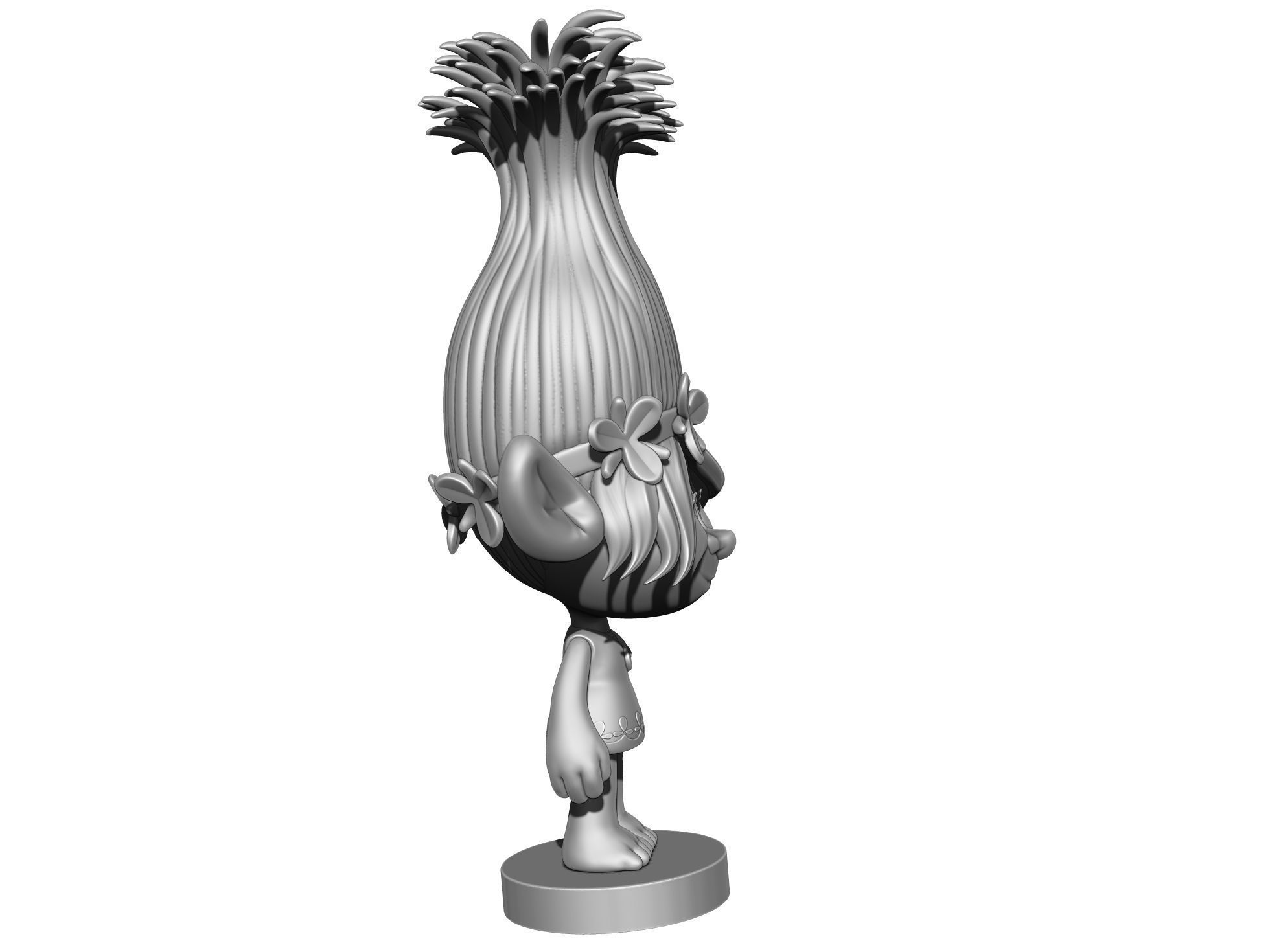 Poppy Troll for 3d printing STL assemble 3D print model_23