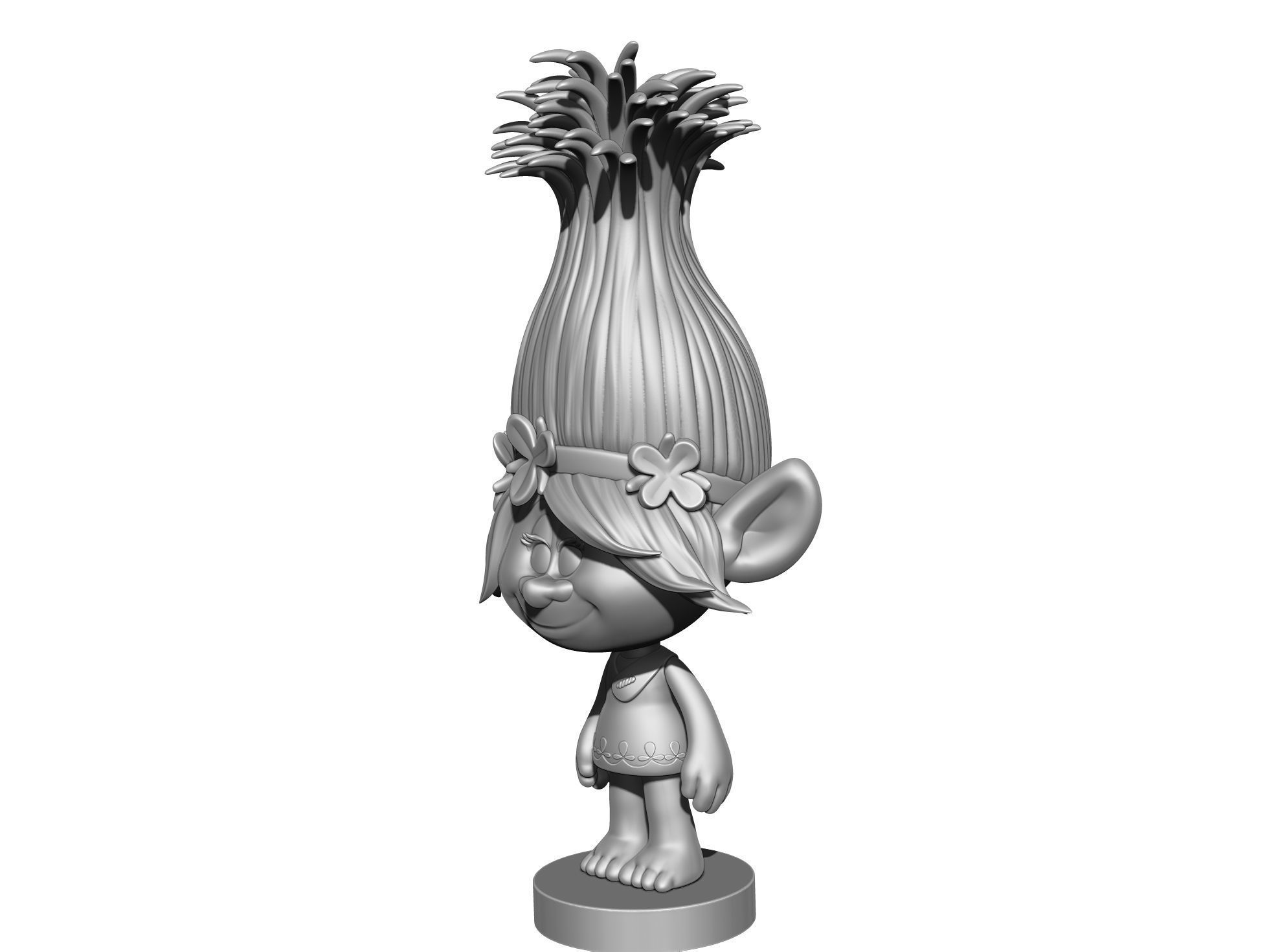 Poppy Troll for 3d printing STL assemble 3D print model_18