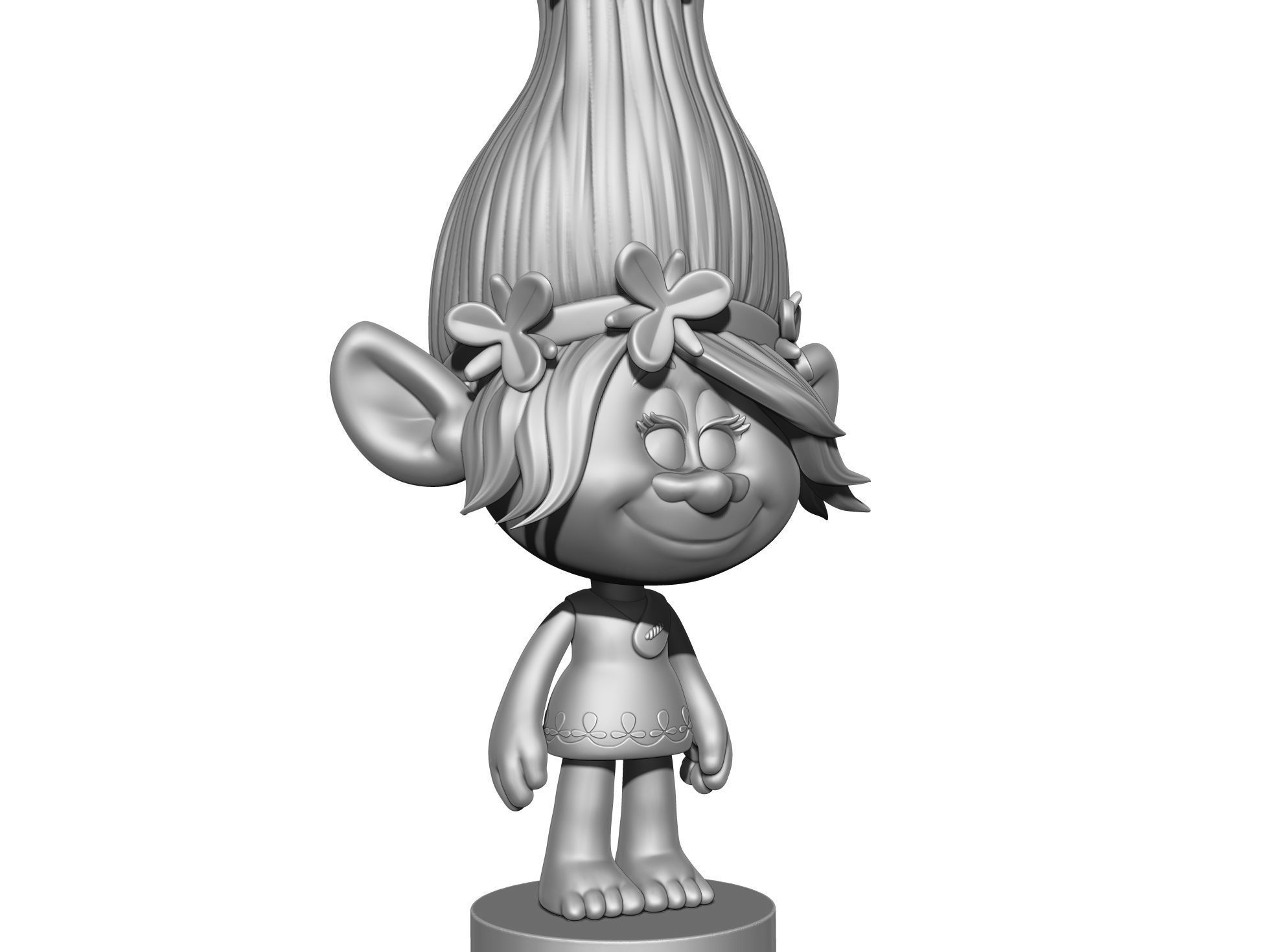 Poppy Troll for 3d printing STL assemble 3D print model_2