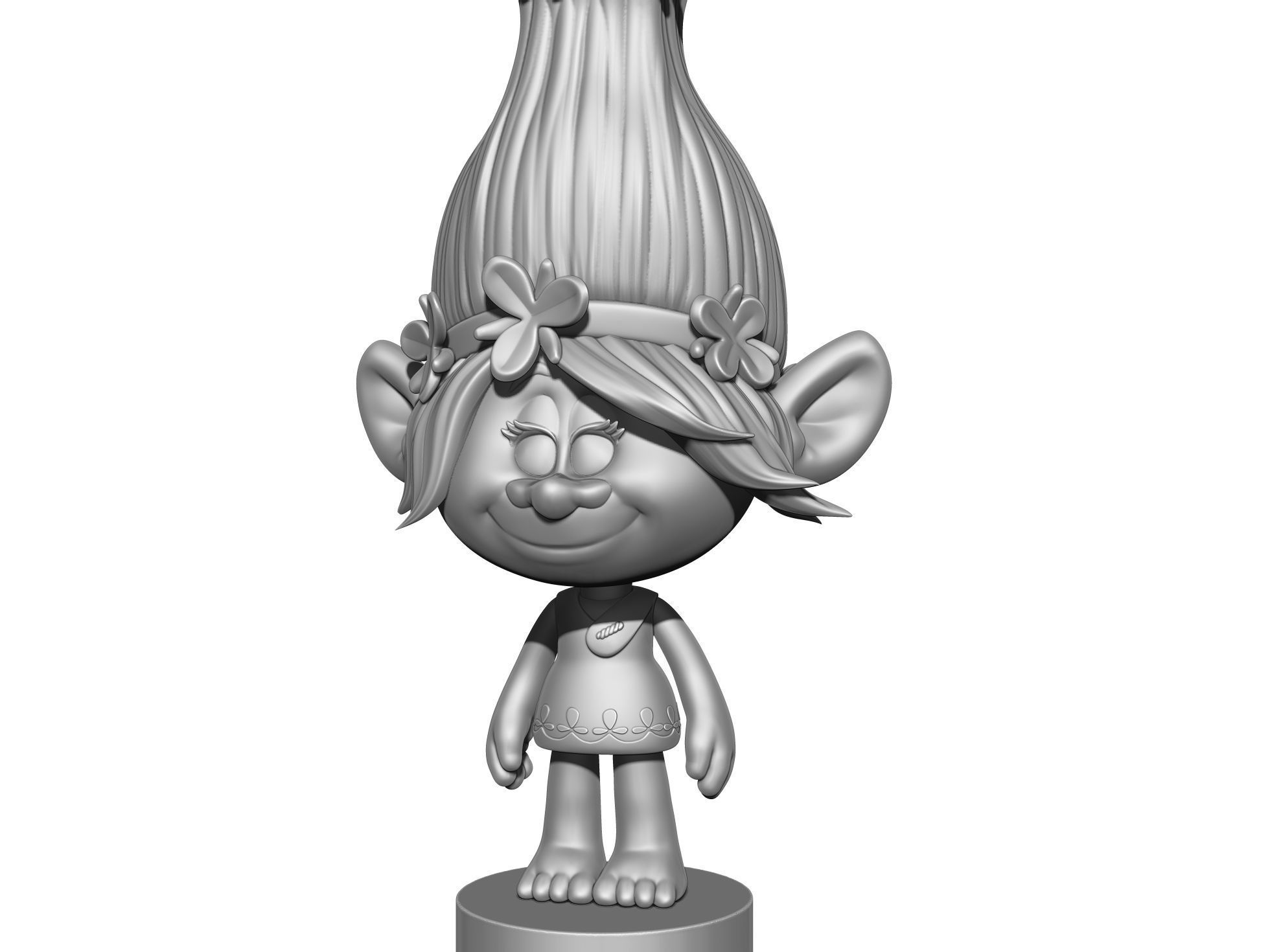 Poppy Troll for 3d printing STL assemble 3D print model_1