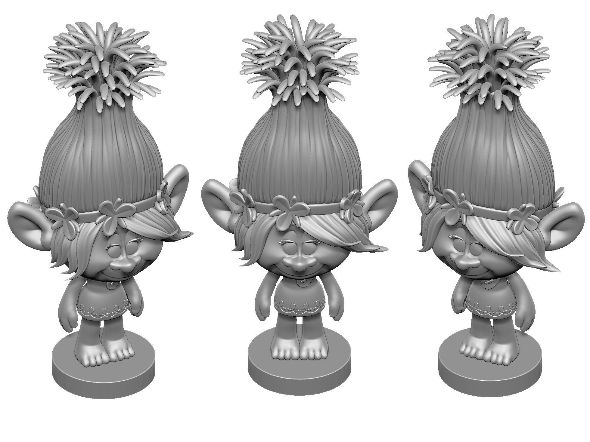 Poppy Troll for 3d printing STL assemble 3D print model_15