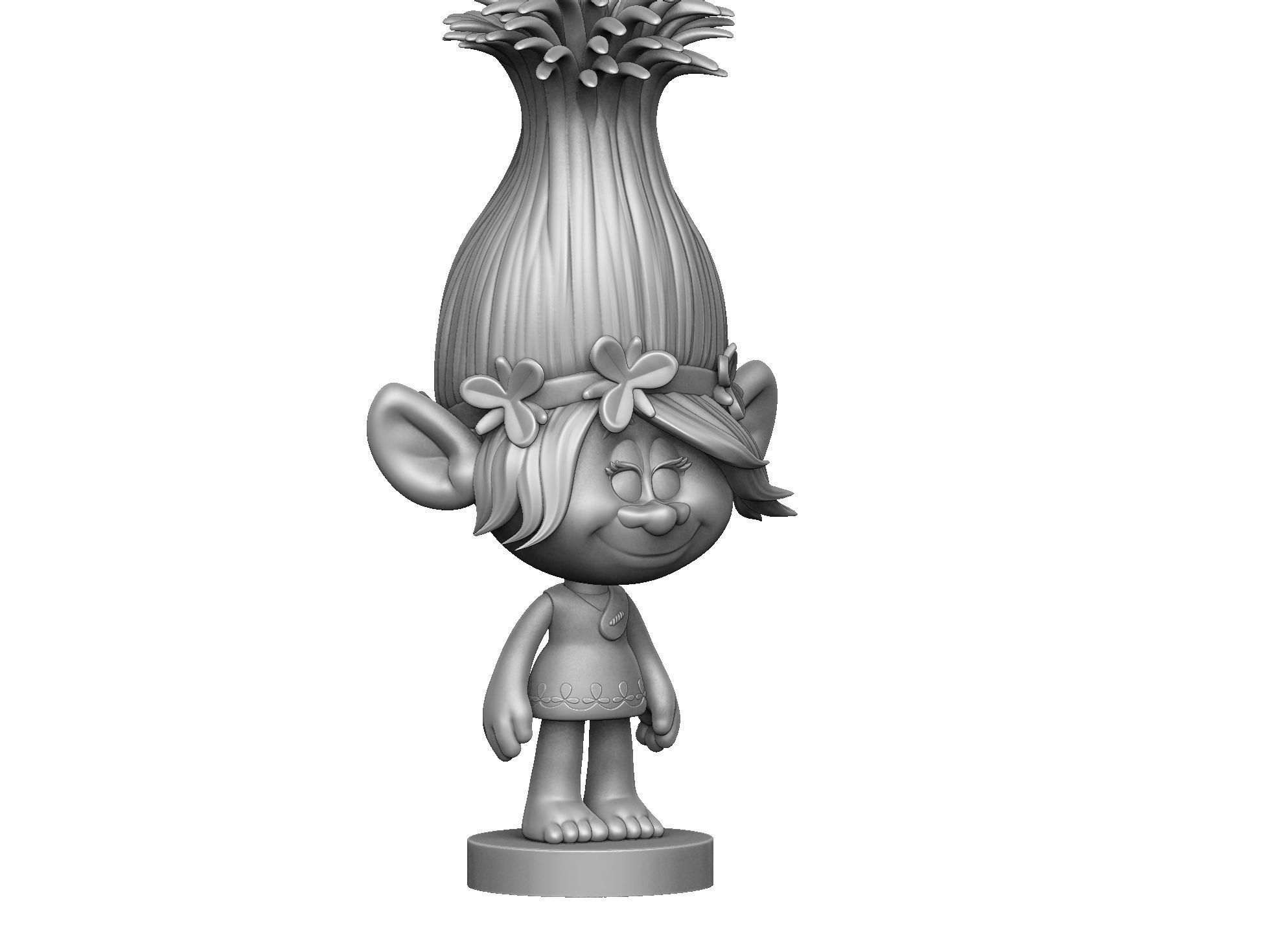 Poppy Troll for 3d printing STL assemble 3D print model_8