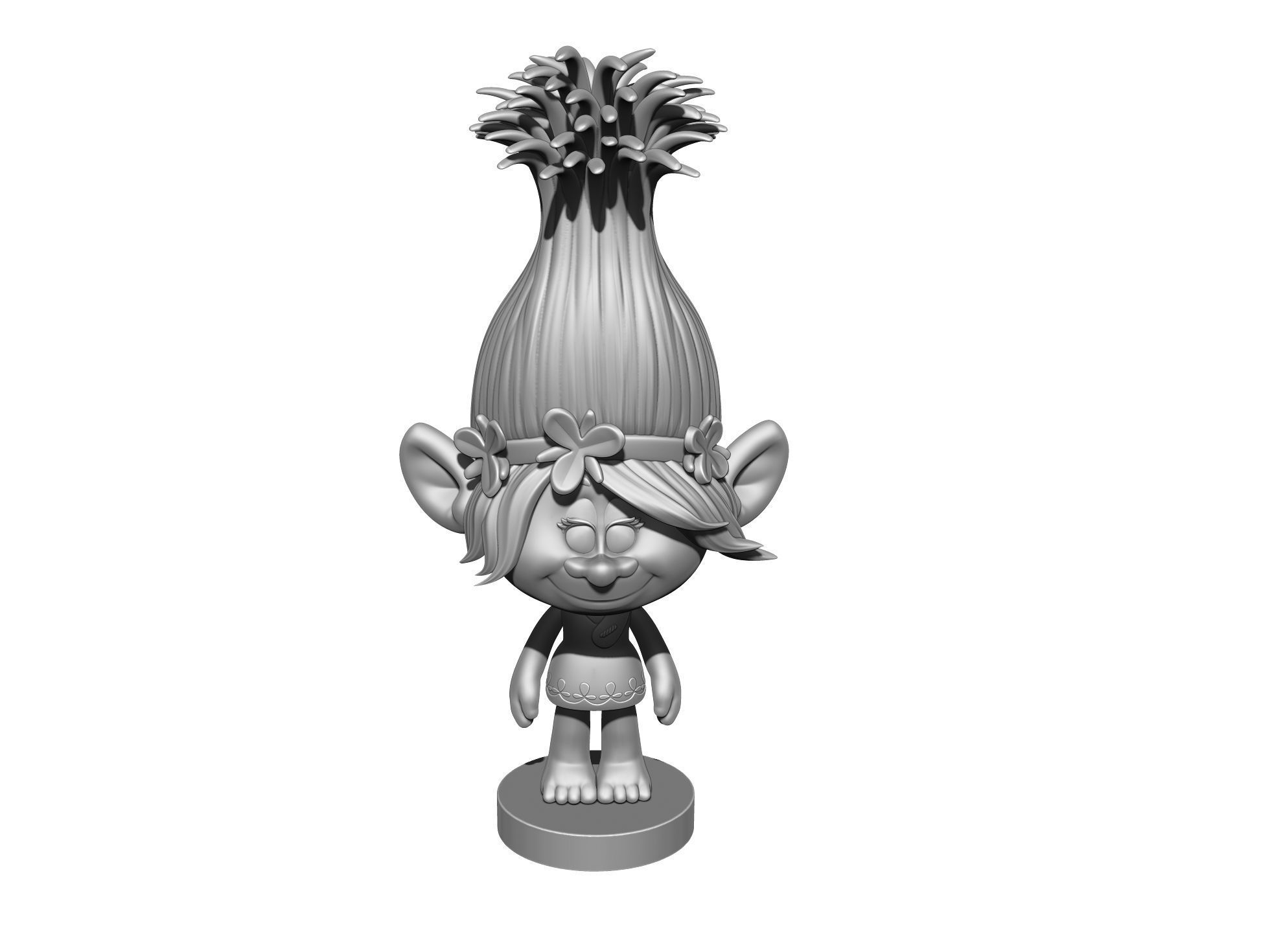 Poppy Troll for 3d printing STL assemble 3D print model_5