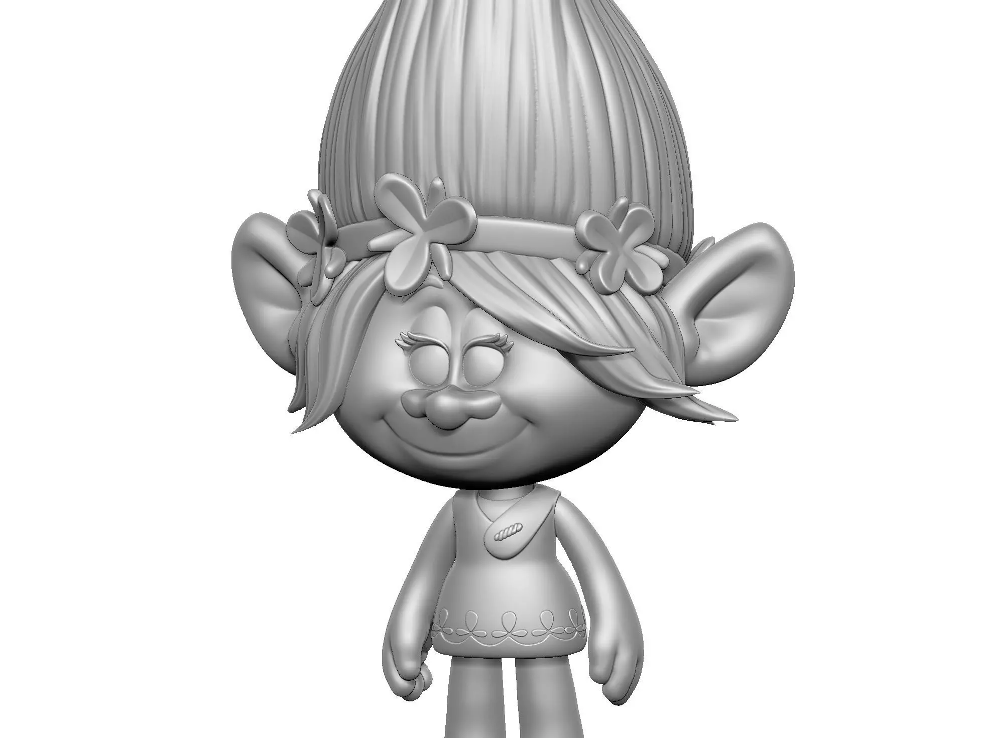 Poppy Troll for 3d printing STL assemble 3D print model_0