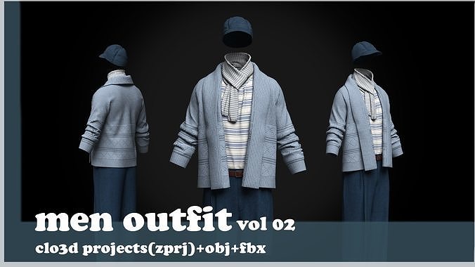 men outfit 3D model