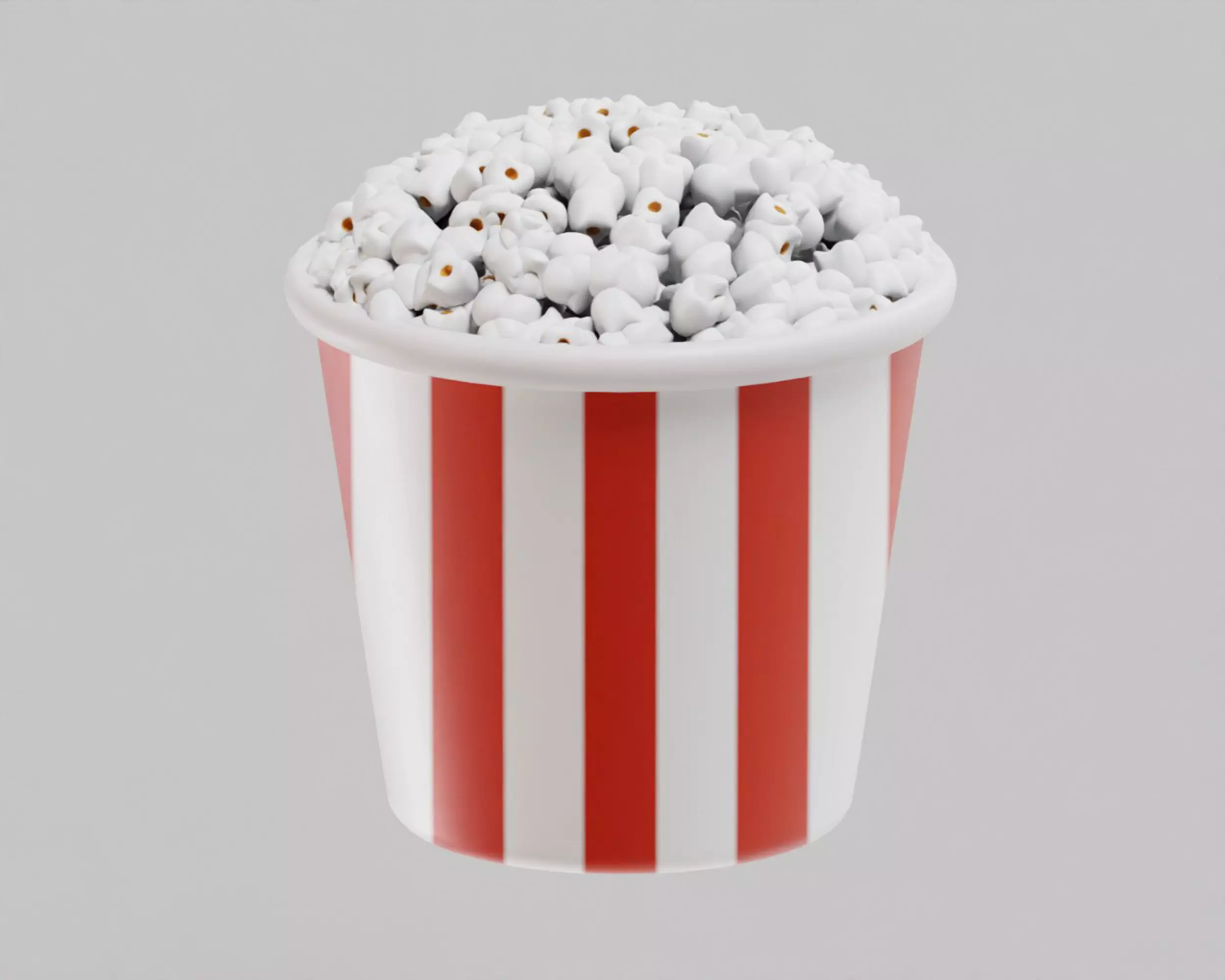Popcorn buckets Low-poly 3D model