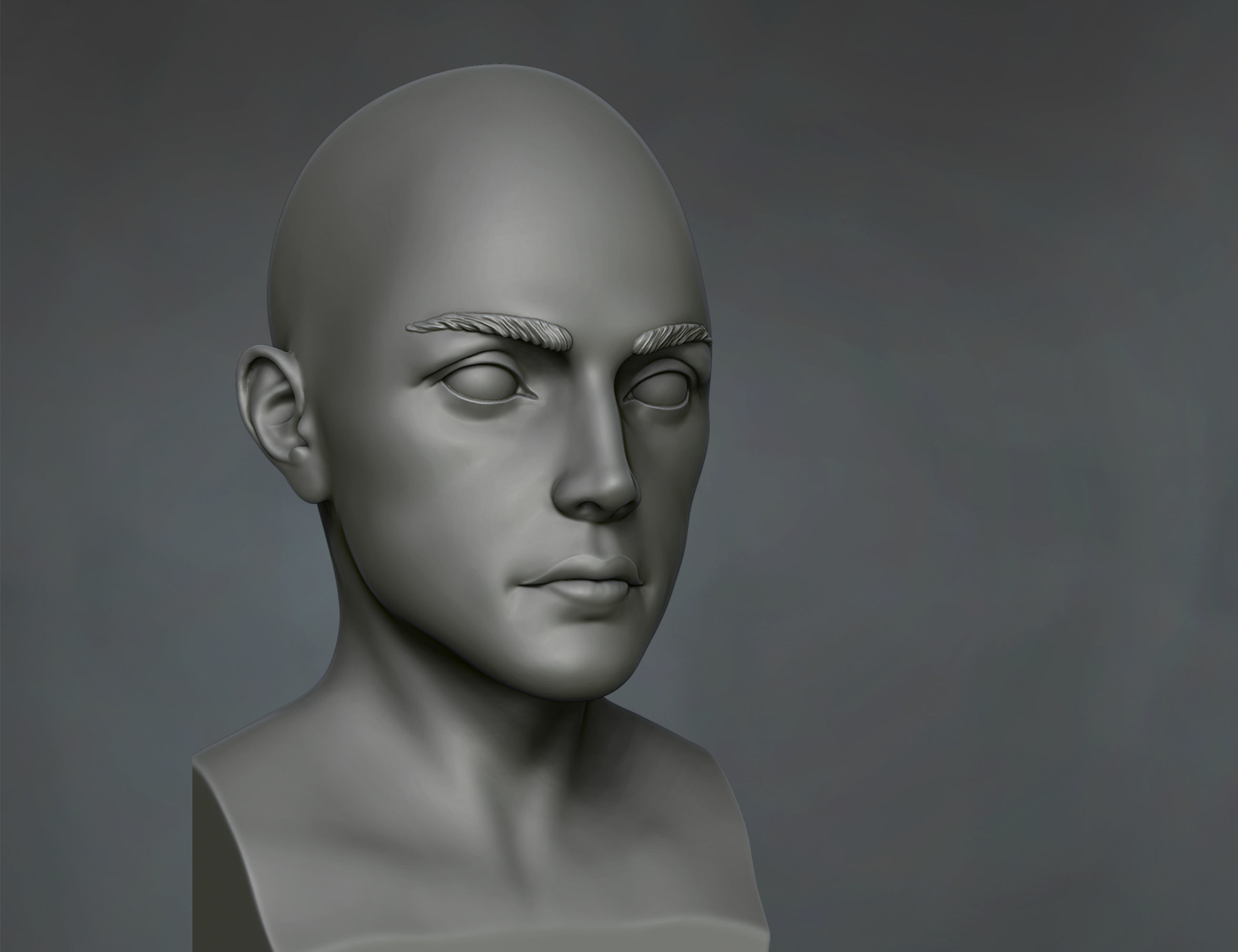 Female 3d head Free 3D print model_6